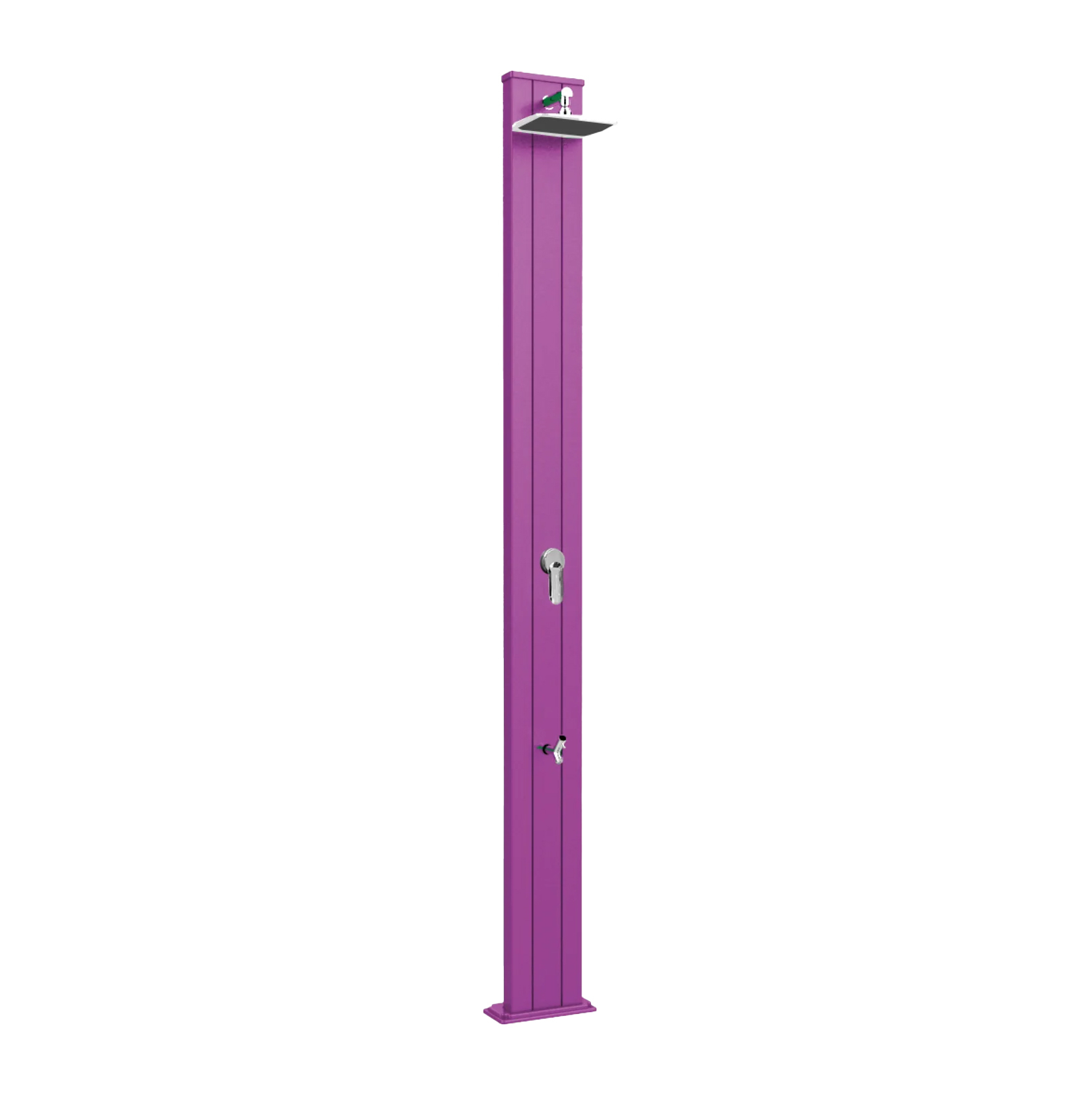 Aluminum outdoor solar shower with footwasher Spring S A220