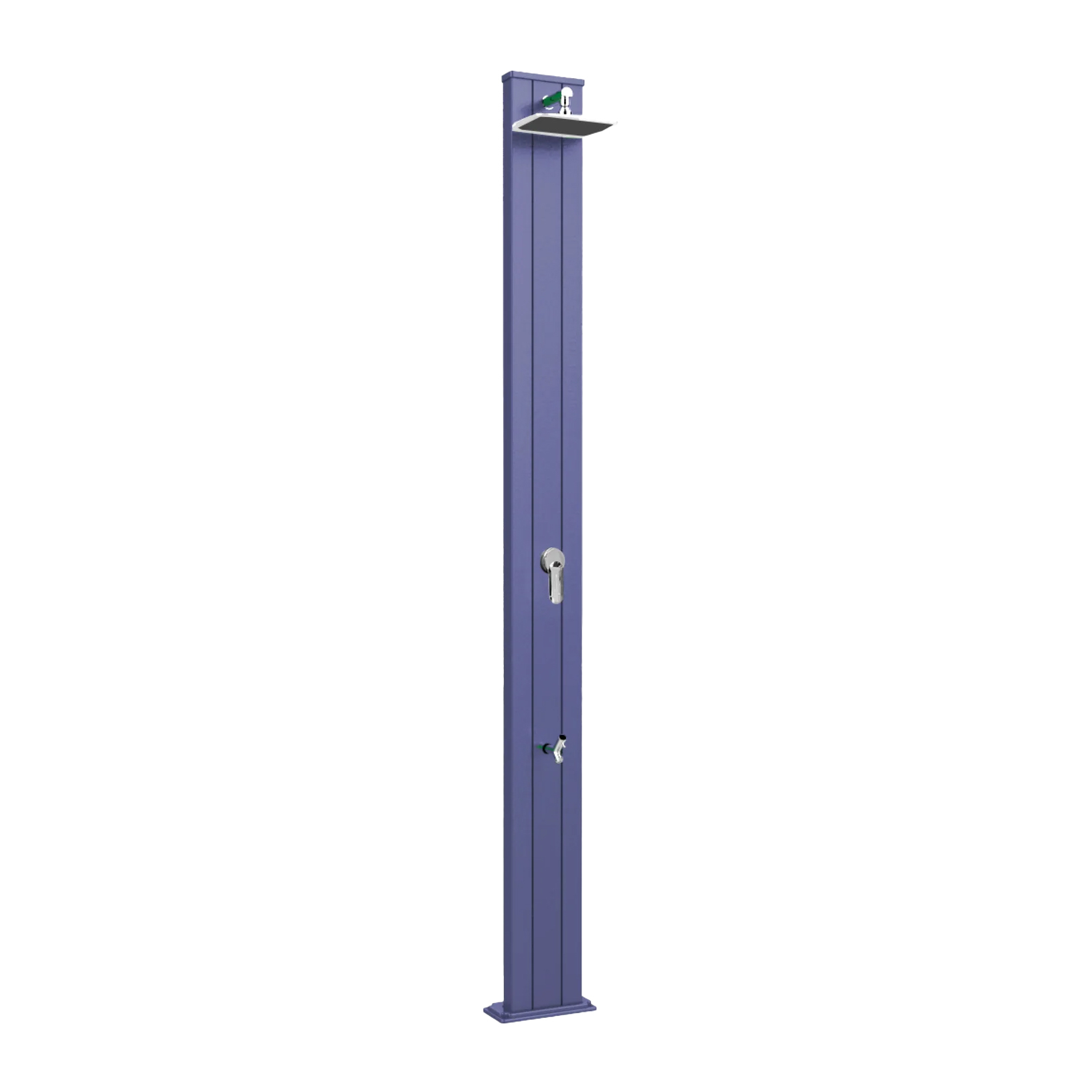 Aluminum outdoor solar shower with footwasher Spring S A220
