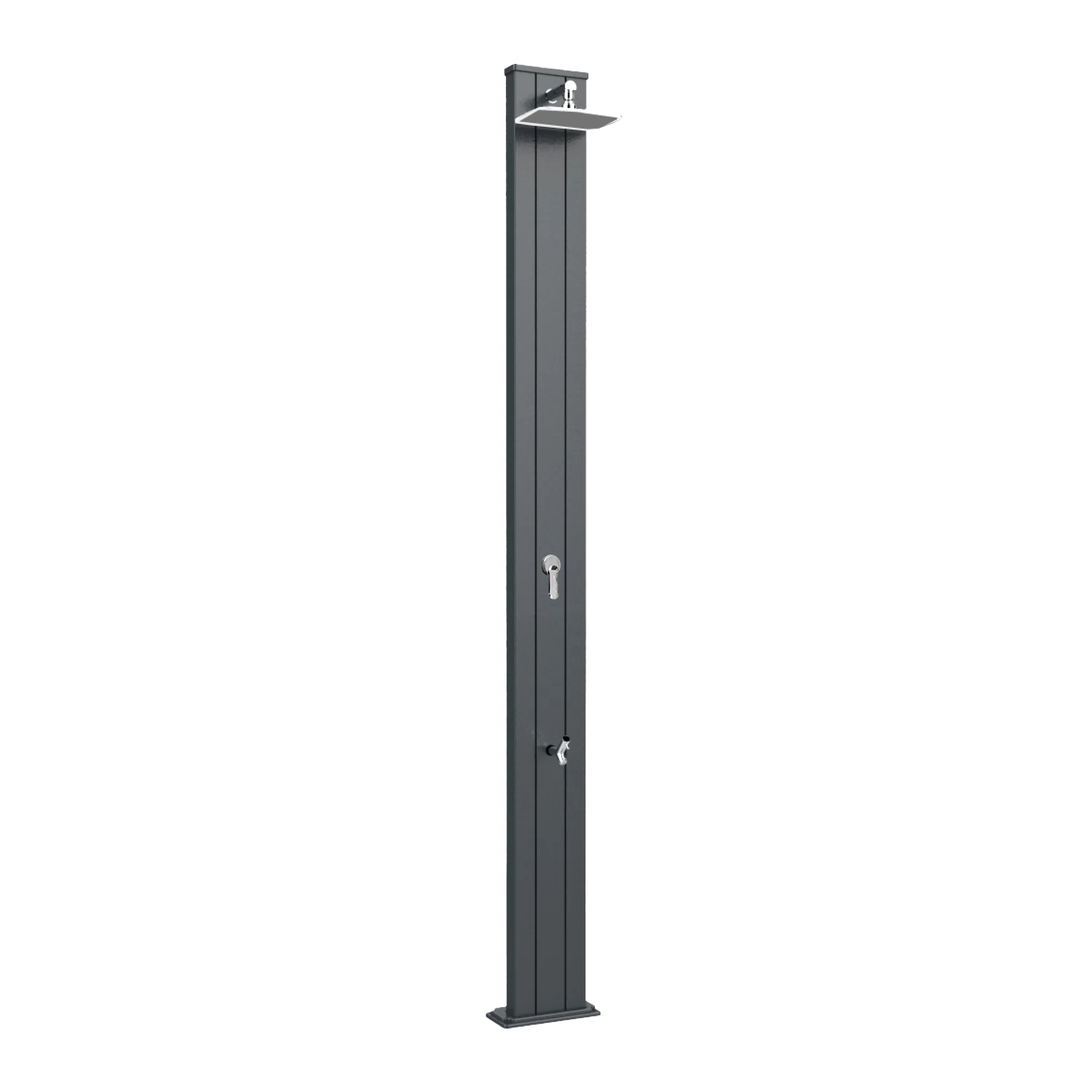 Aluminum outdoor solar shower with footwasher Spring S A220