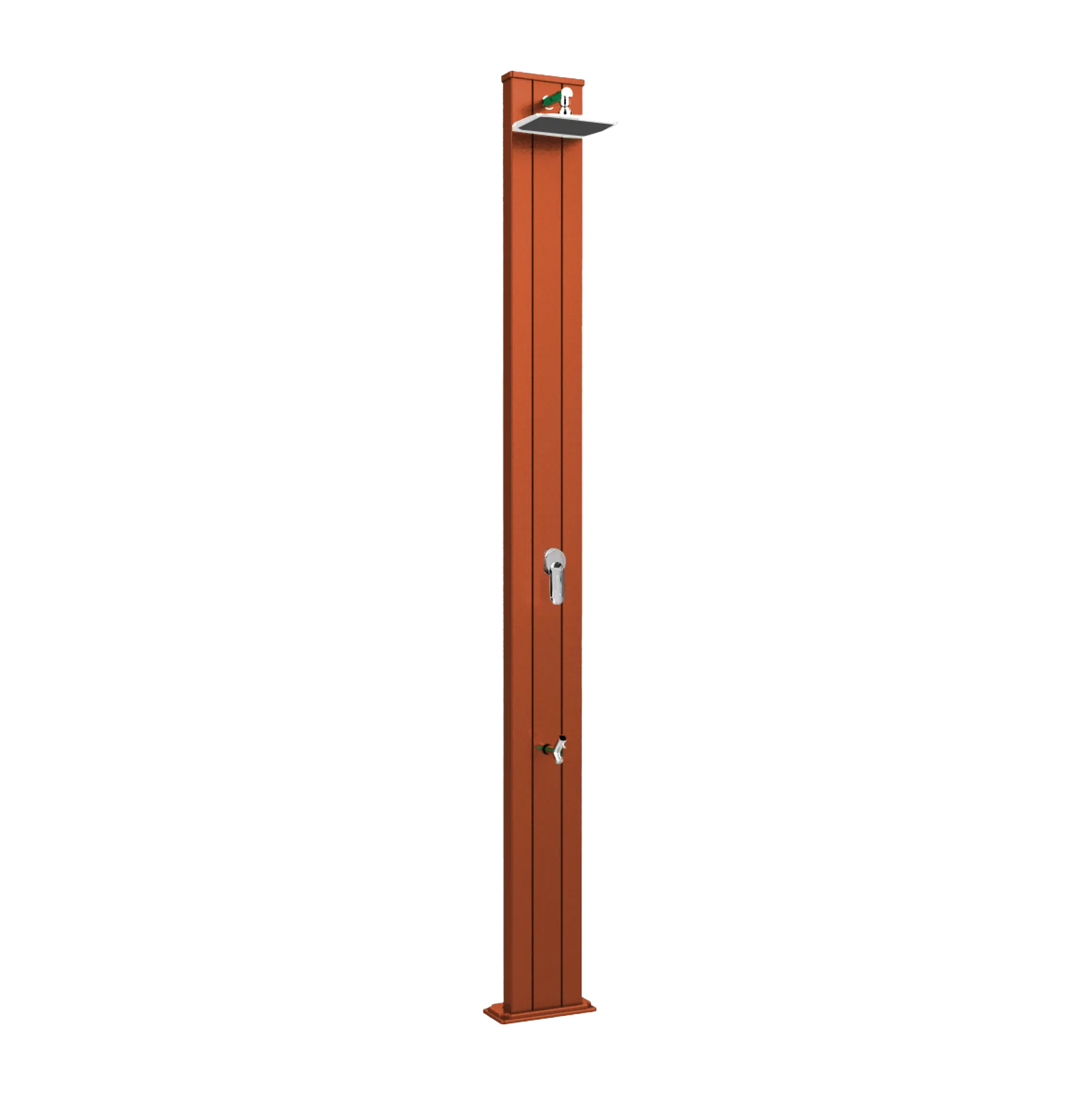 Aluminum outdoor solar shower with footwasher Spring S A220