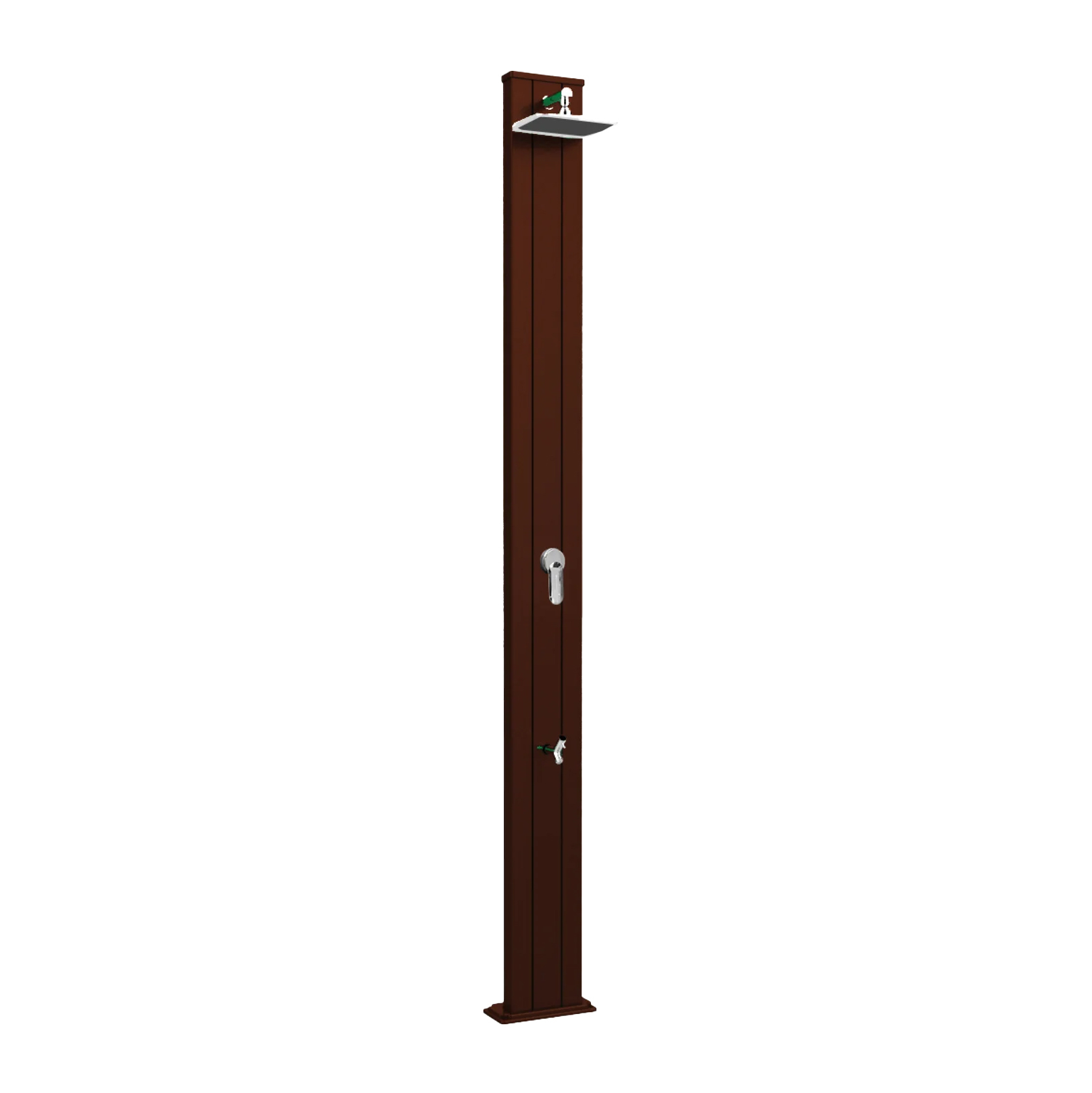 Aluminum outdoor solar shower with footwasher Spring S A220