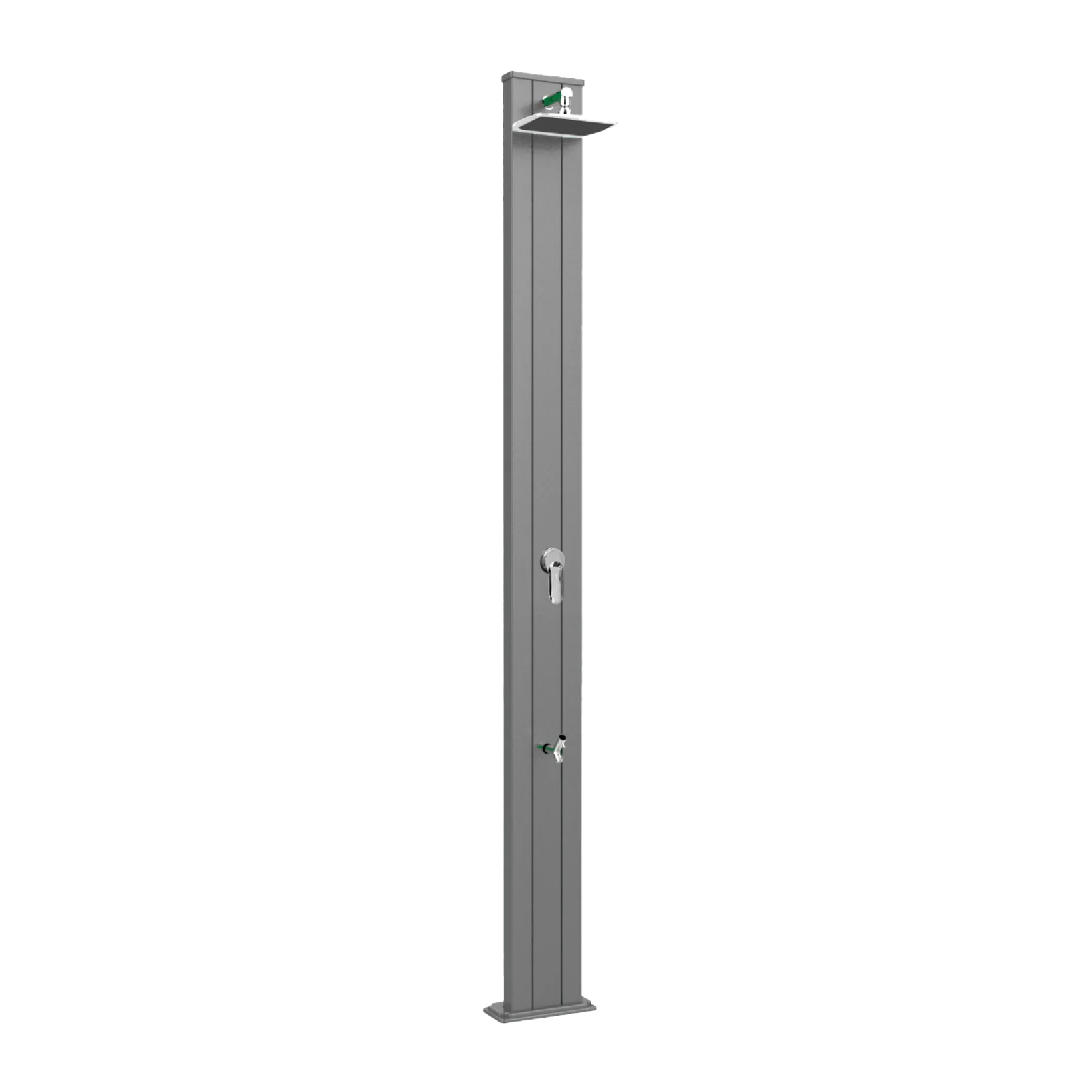 Aluminum outdoor solar shower with footwasher Spring S A220