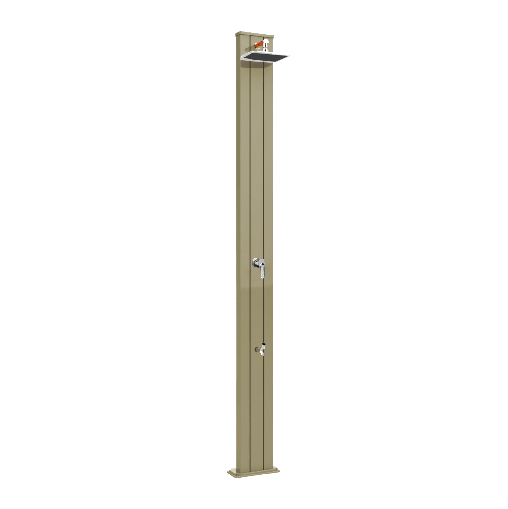 Aluminum outdoor shower with footwasher Spring S A225