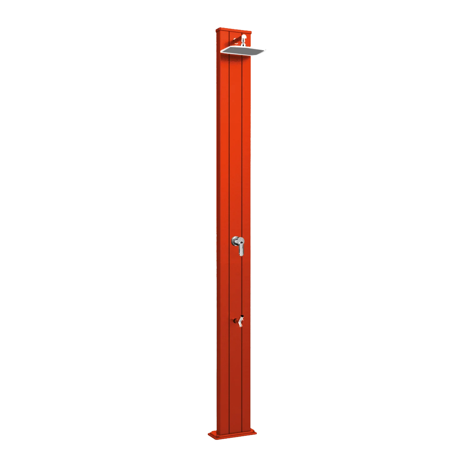 Aluminum outdoor shower with footwasher Spring S A225