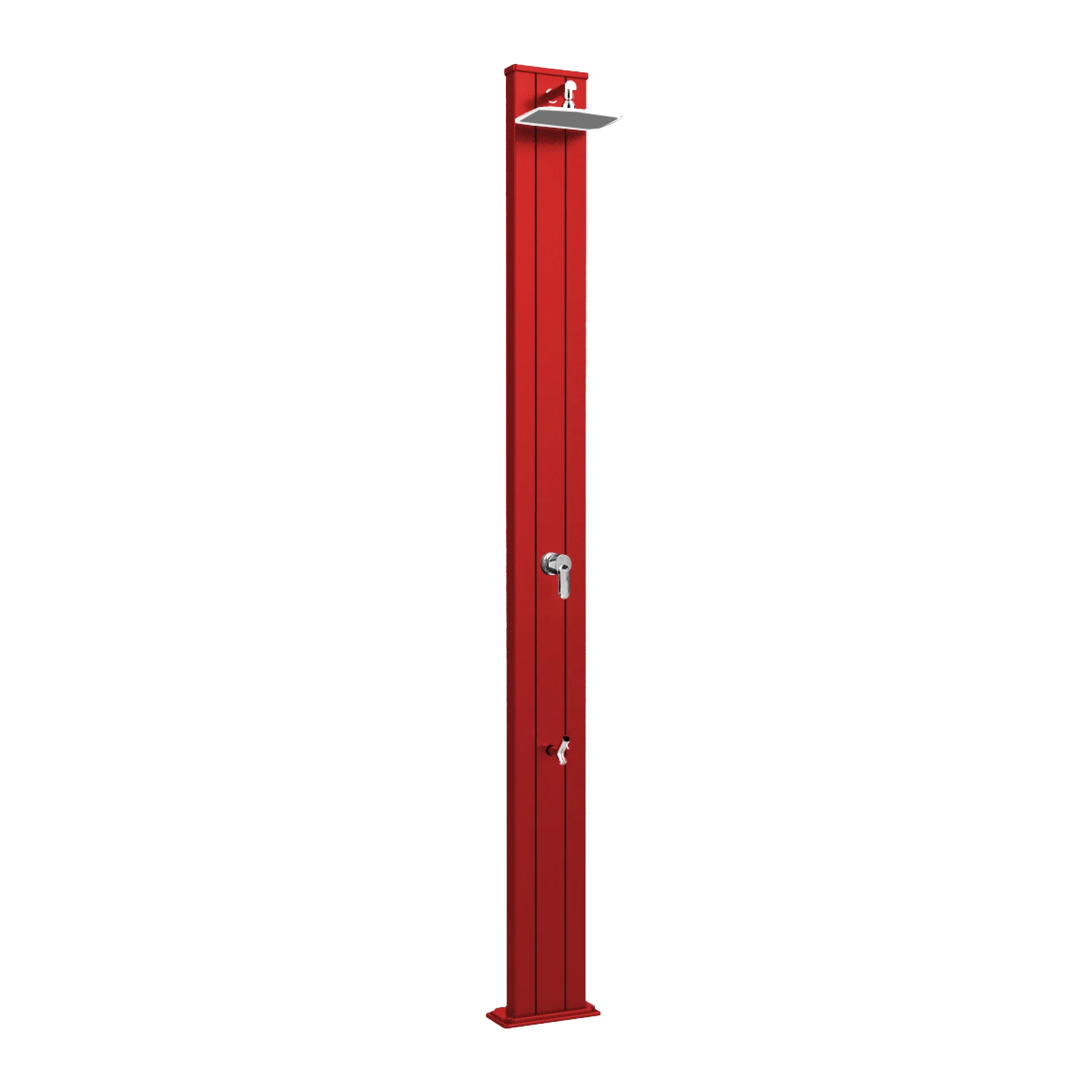 Aluminum outdoor shower with footwasher Spring S A225