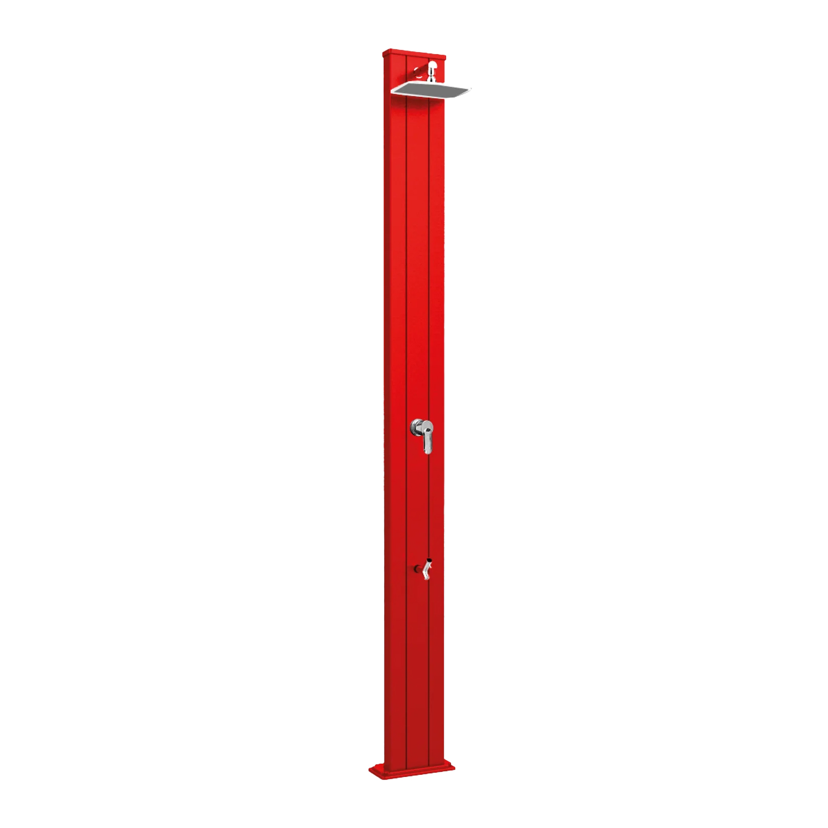 Aluminum outdoor shower with footwasher Spring S A225