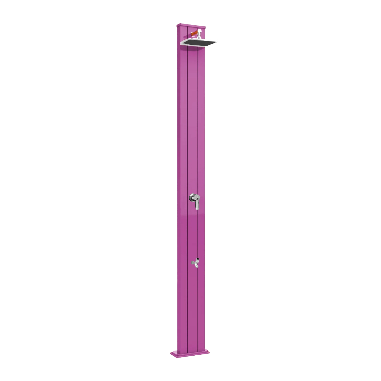 Aluminum outdoor shower with footwasher Spring S A225