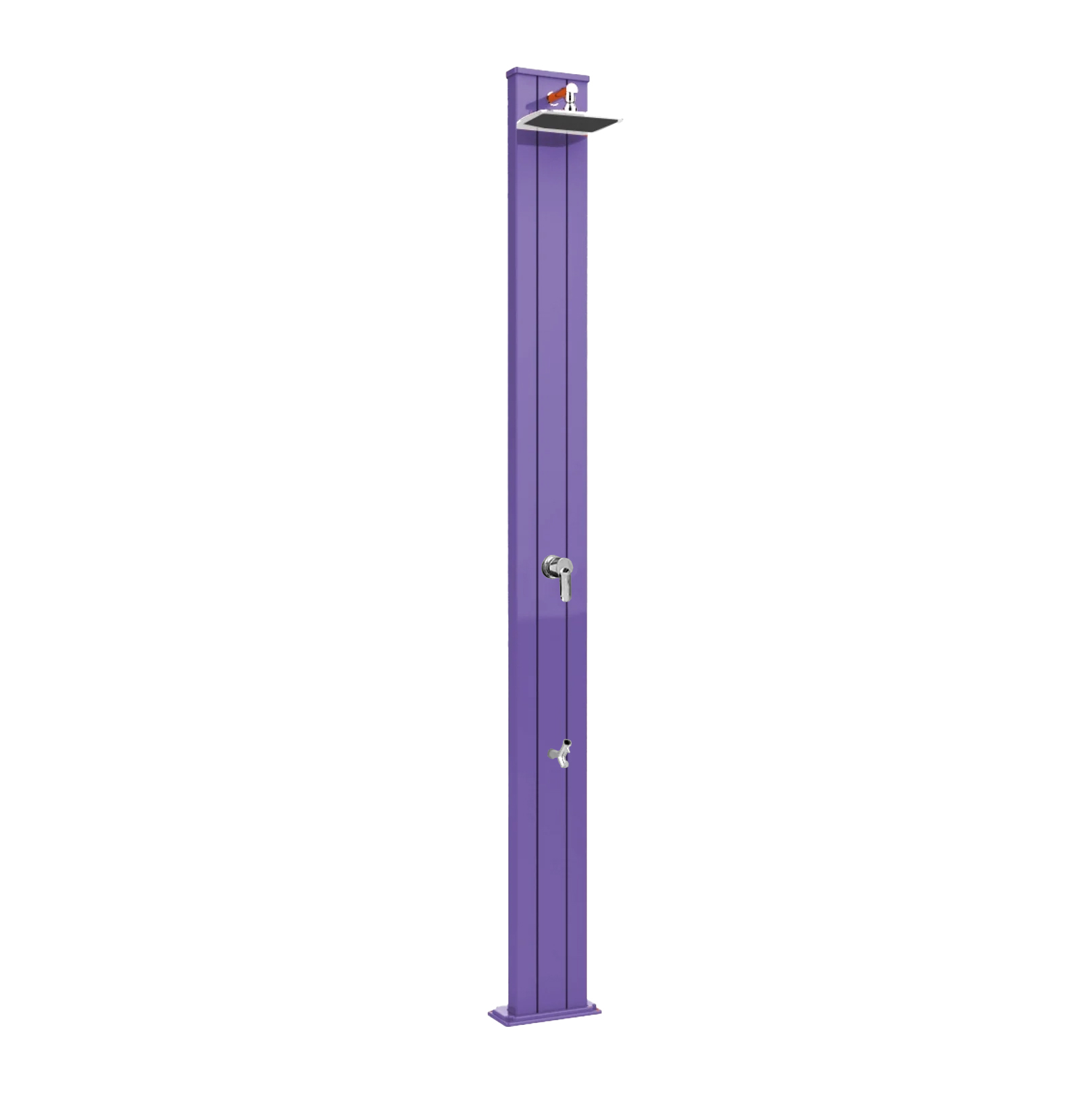 Aluminum outdoor shower with footwasher Spring S A225