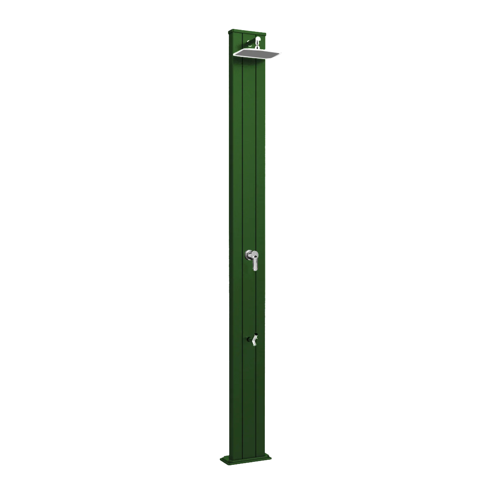 Aluminum outdoor shower with footwasher Spring S A225
