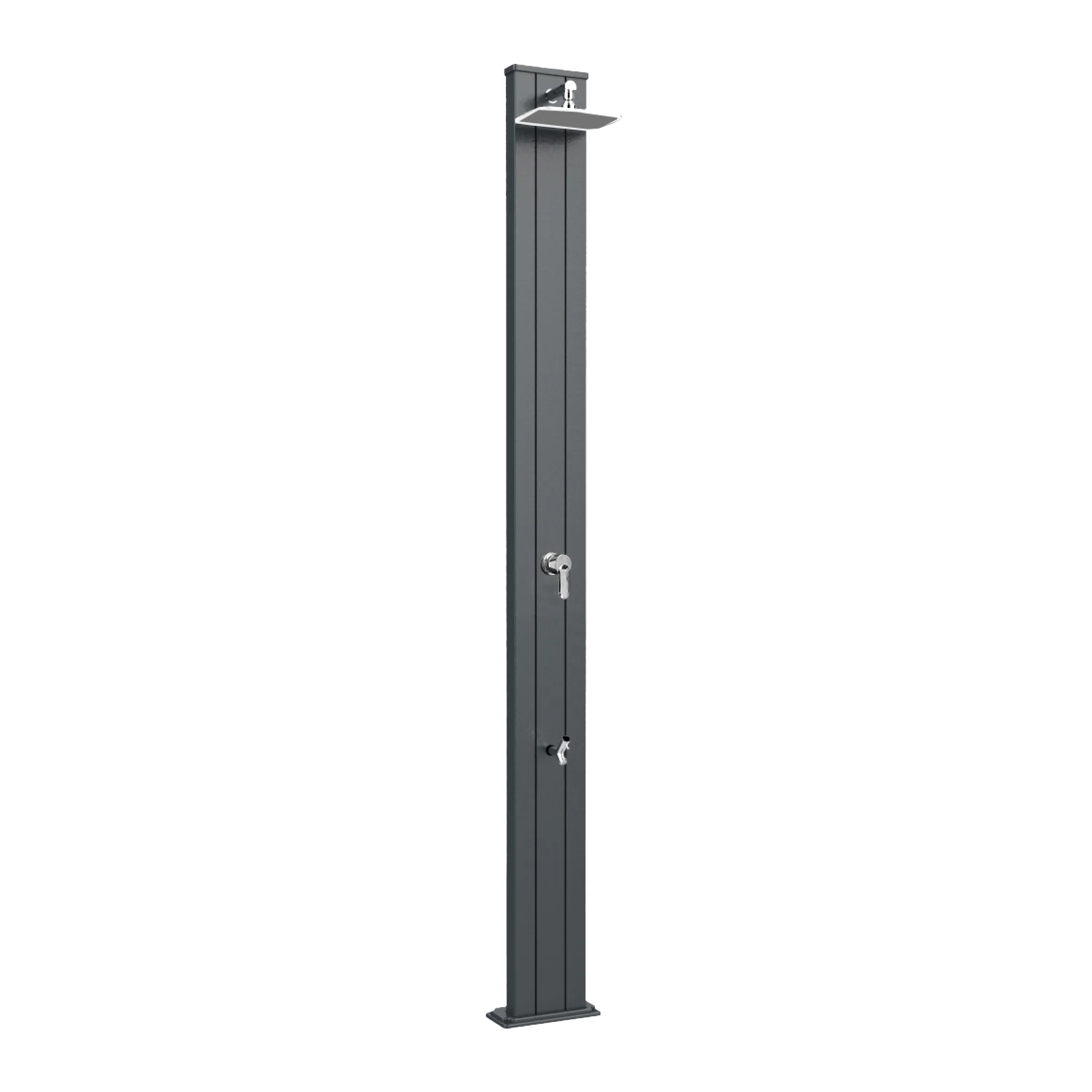 Aluminum outdoor shower with footwasher Spring S A225