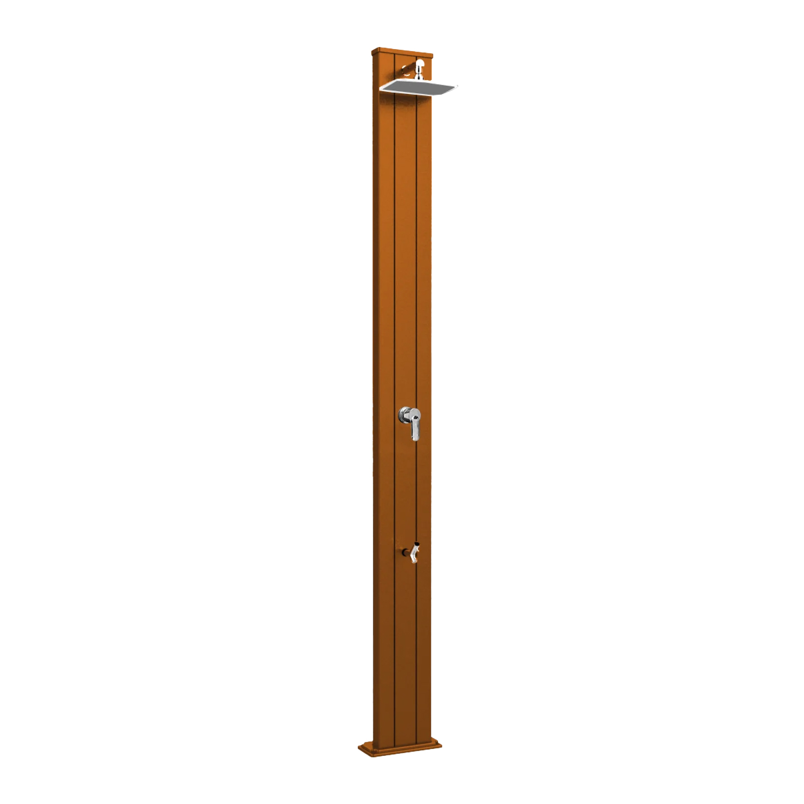 Aluminum outdoor shower with footwasher Spring S A225
