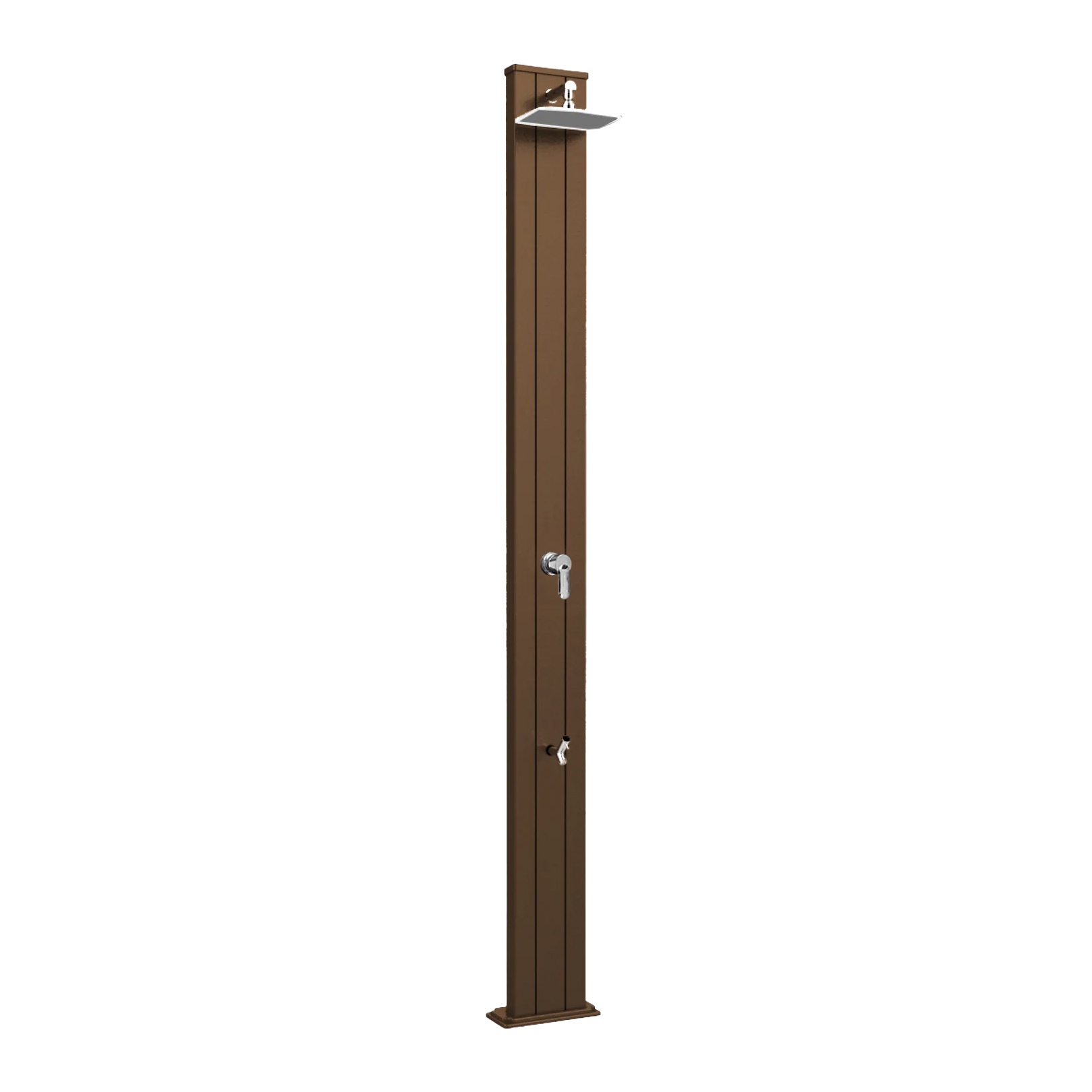 Aluminum shower with footwasher