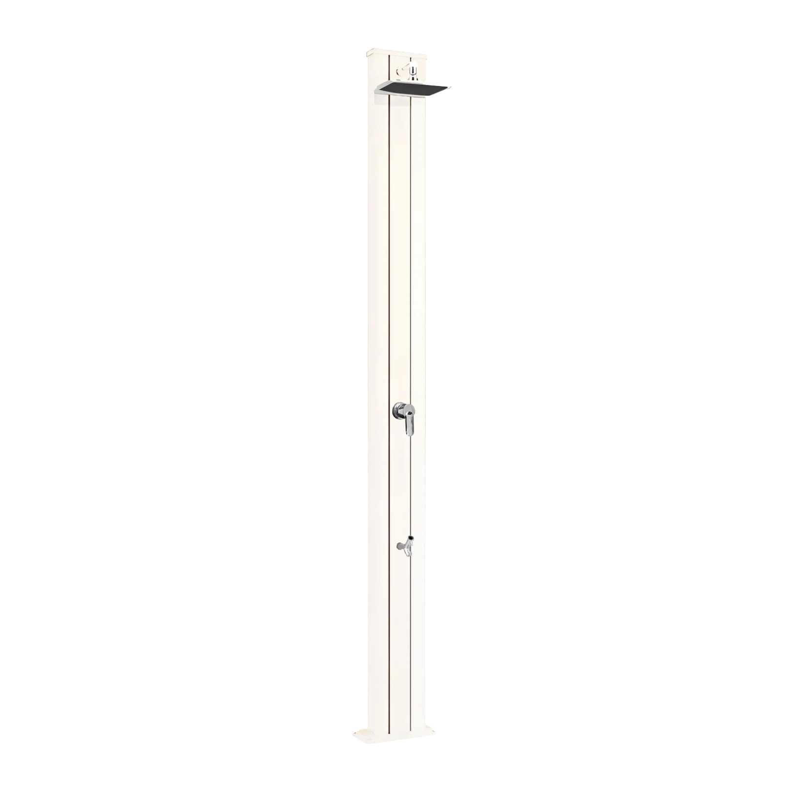 Aluminum outdoor shower with footwasher Spring S A225