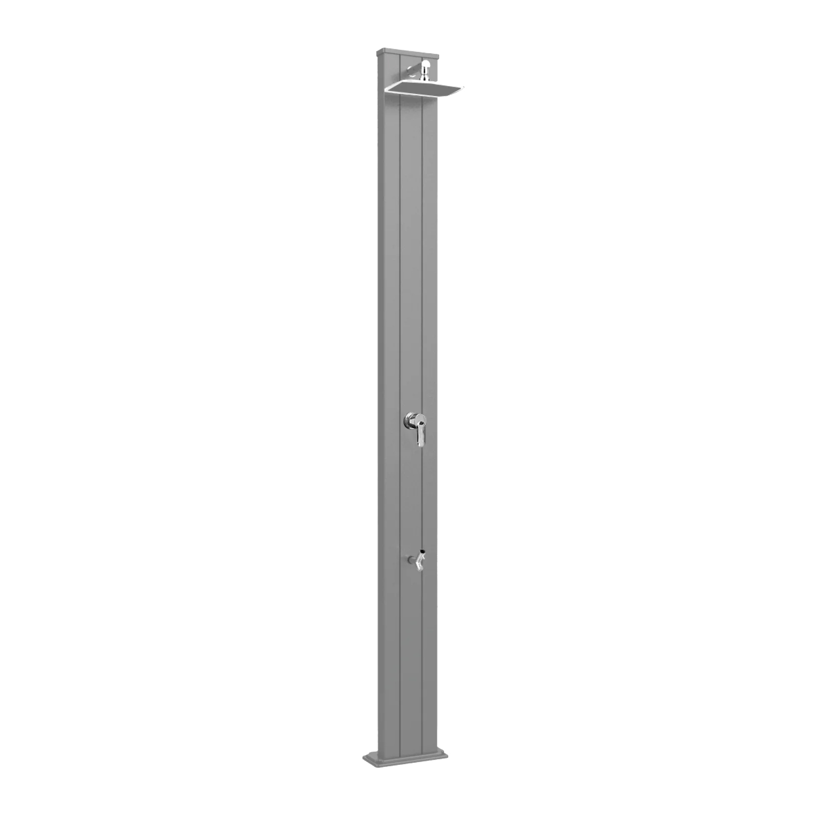 Aluminum outdoor shower with footwasher Spring S A225