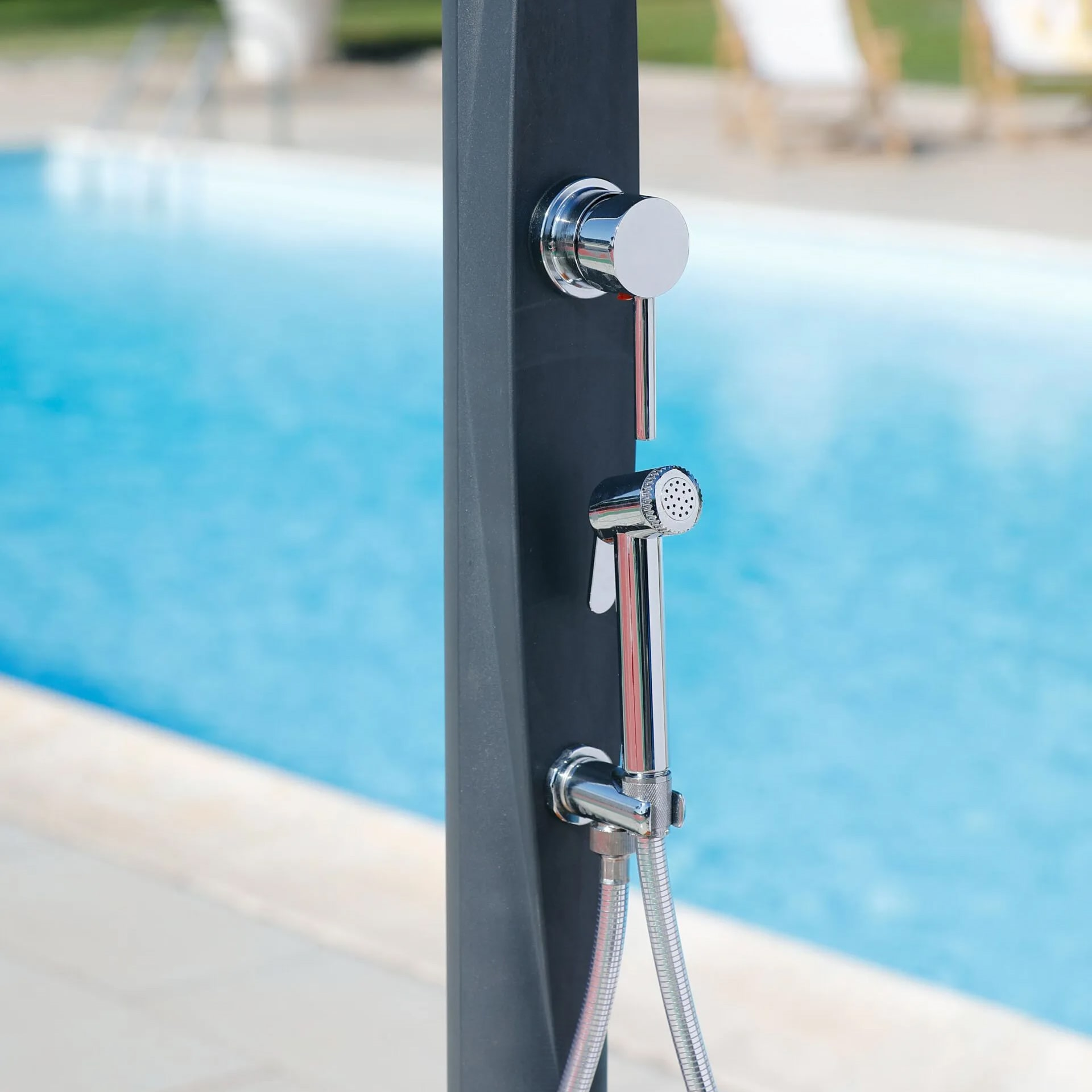 Freestanding outdoor shower with hand shower Funny Yin T345