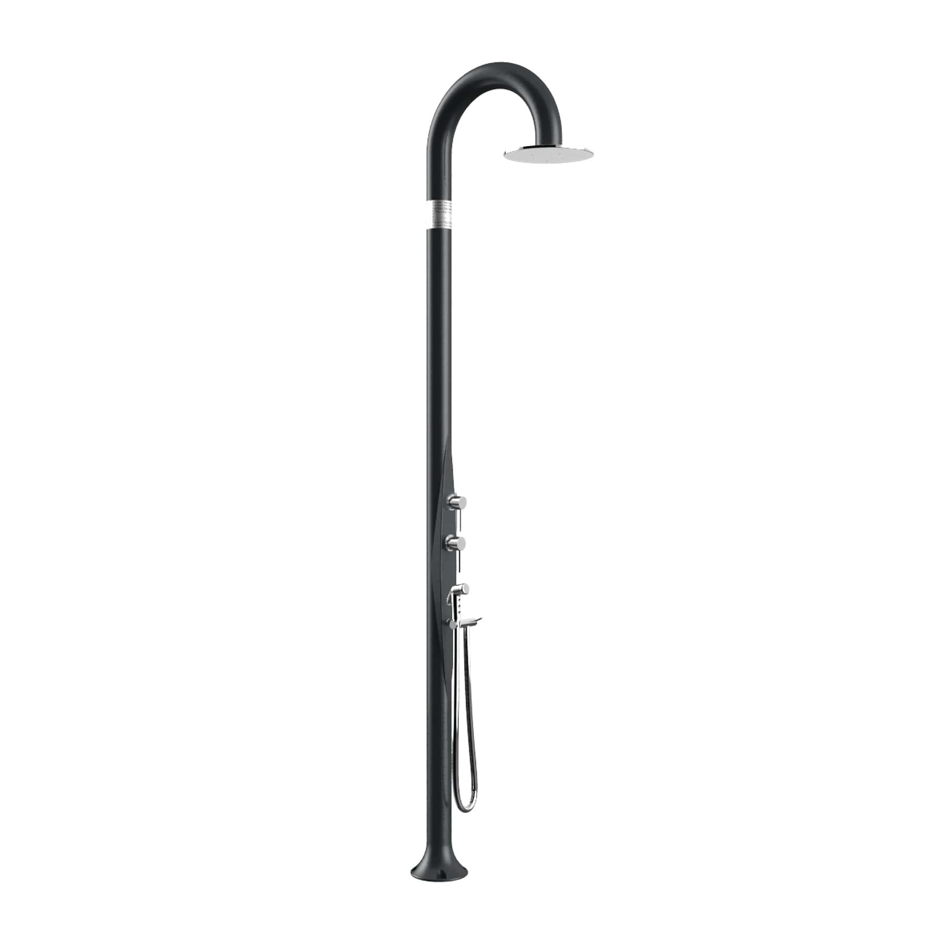 Freestanding shower with hand shower and diverter