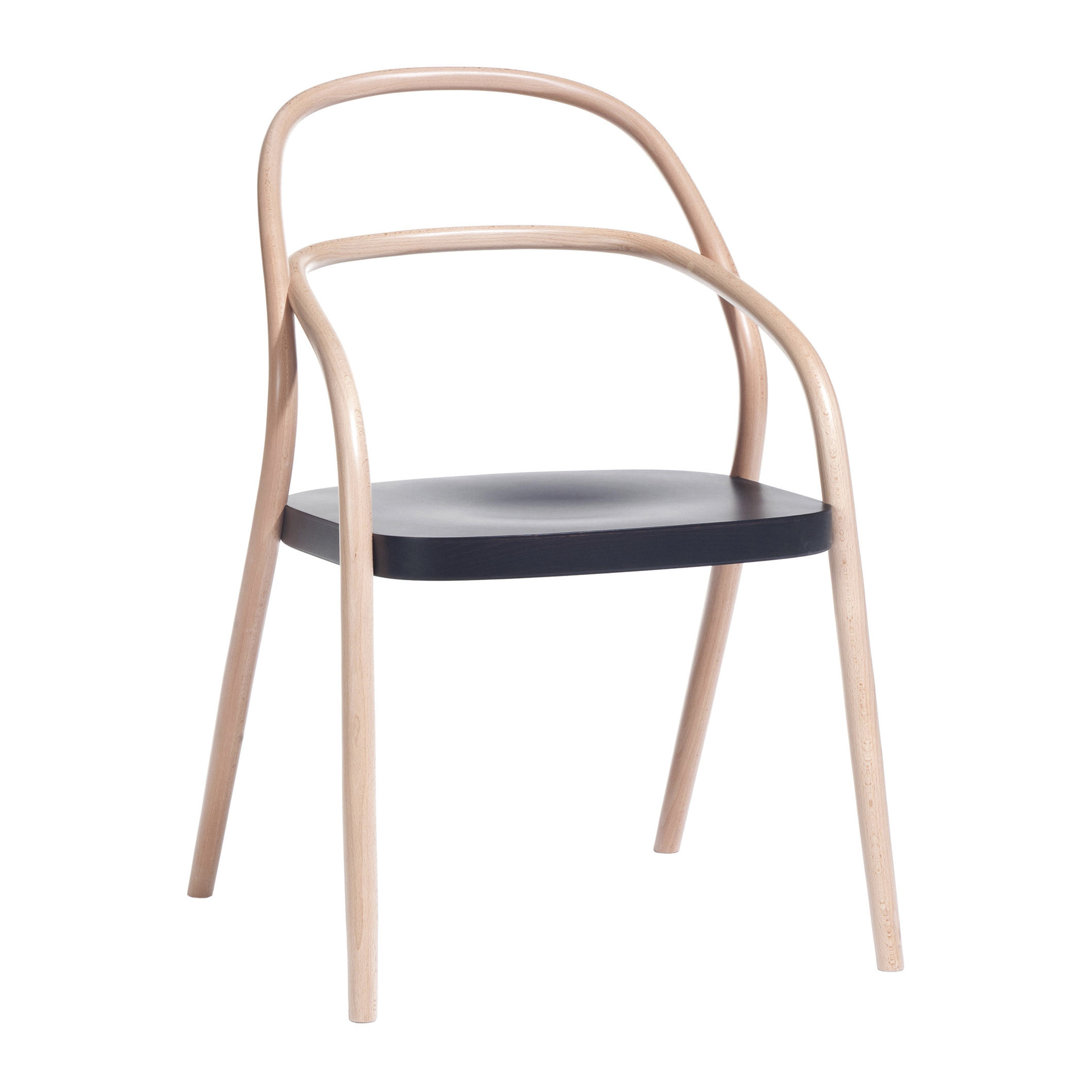 Beech dining chair with hard or upholstered seat A-002 VS