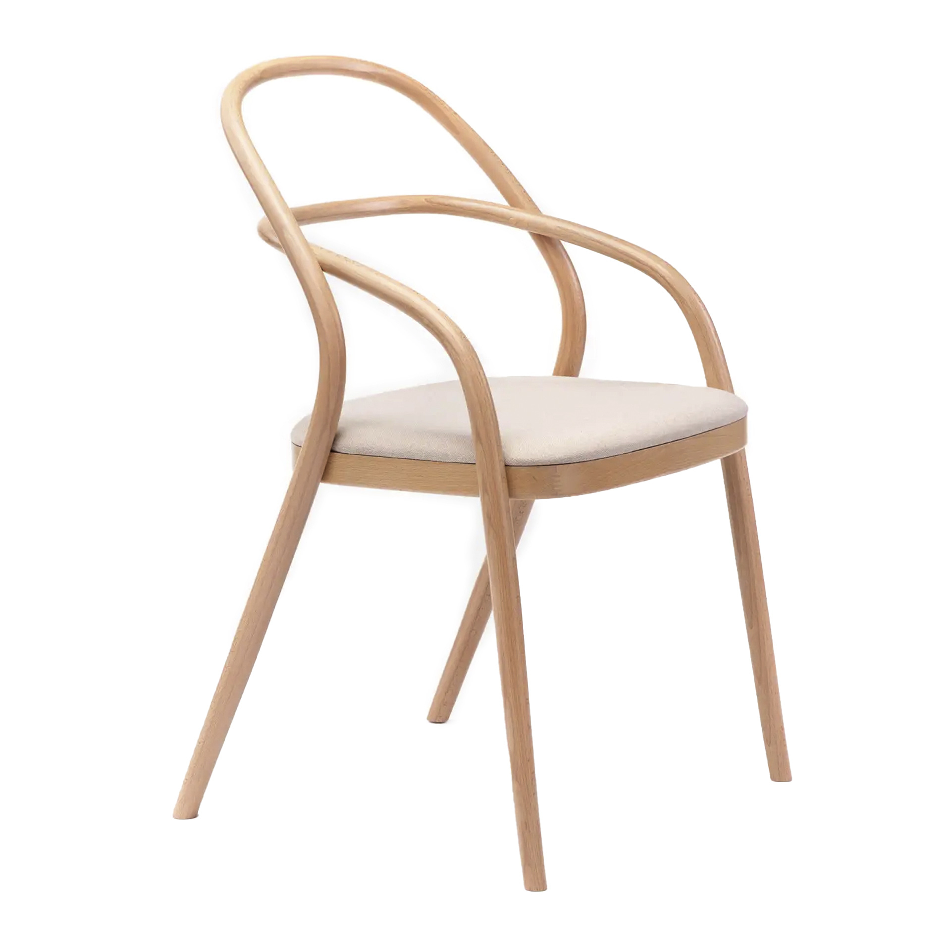 Beech dining chair with hard or upholstered seat A-002 VS