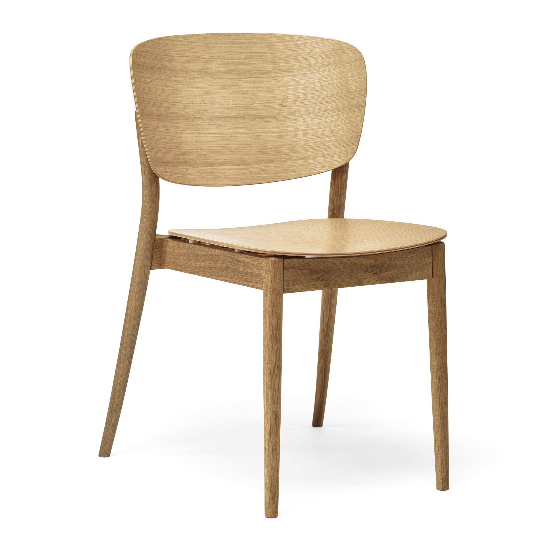 Wooden chair with upholstered seat
