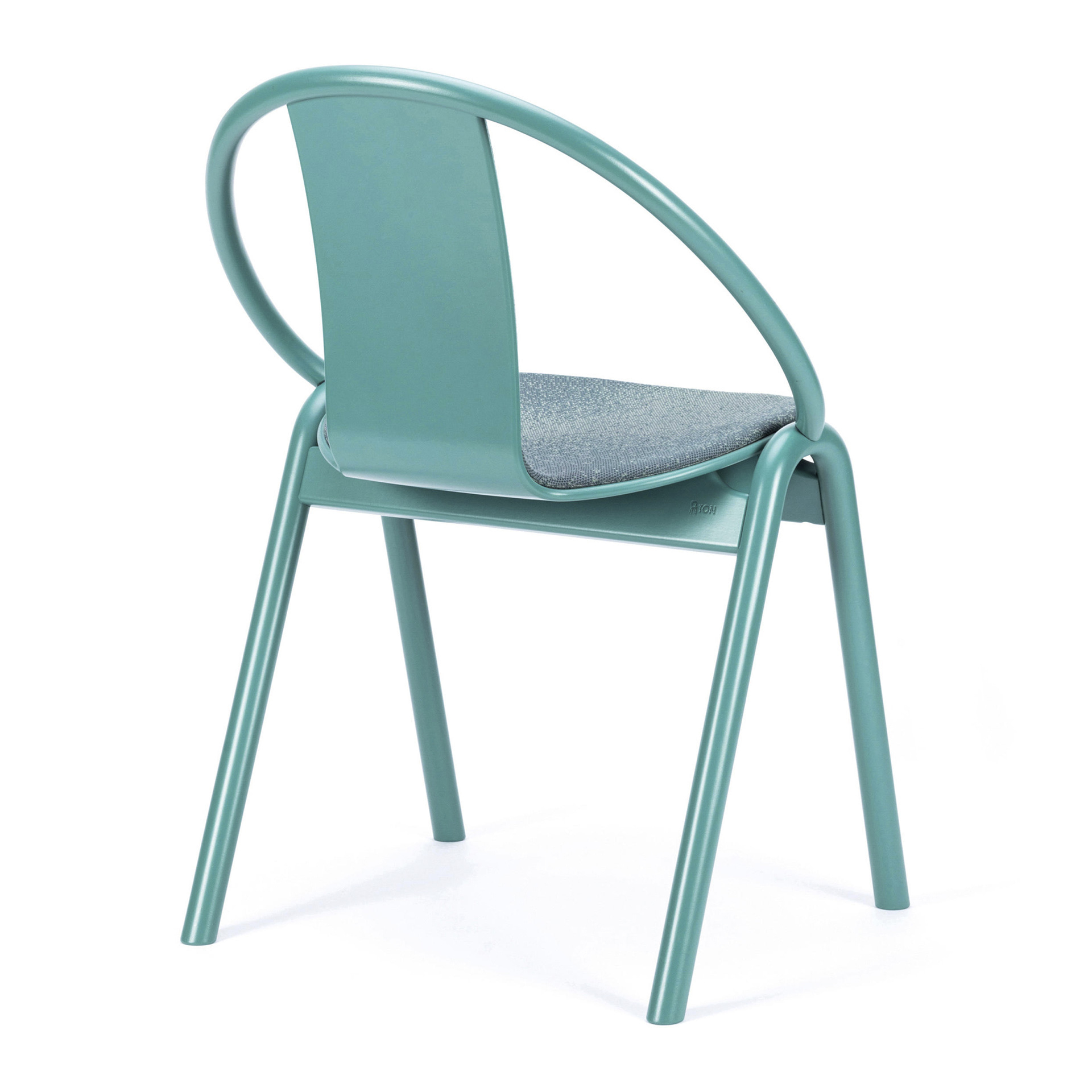 Beech dining chair with upholstered seat and back A-314 Again