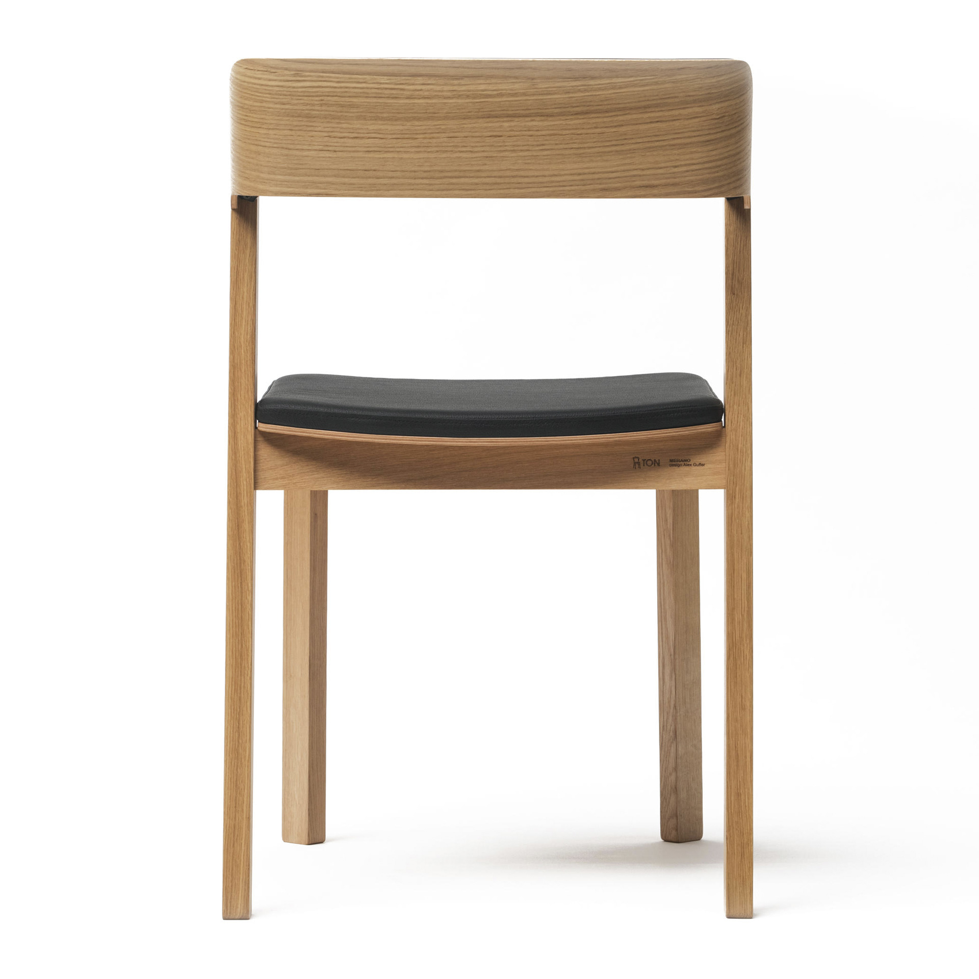 Scandinavian wooden chair with soft seat and back A-Merano UPH