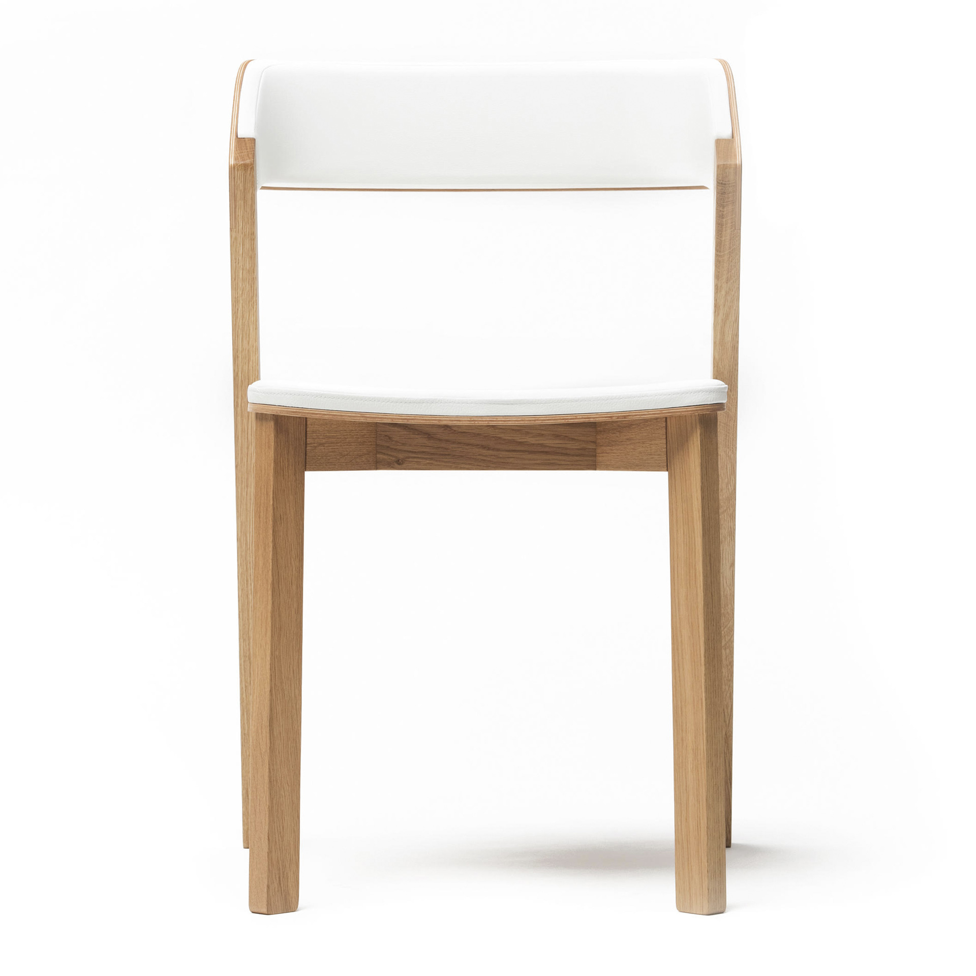 Scandinavian wooden chair with soft seat and back A-Merano UPH