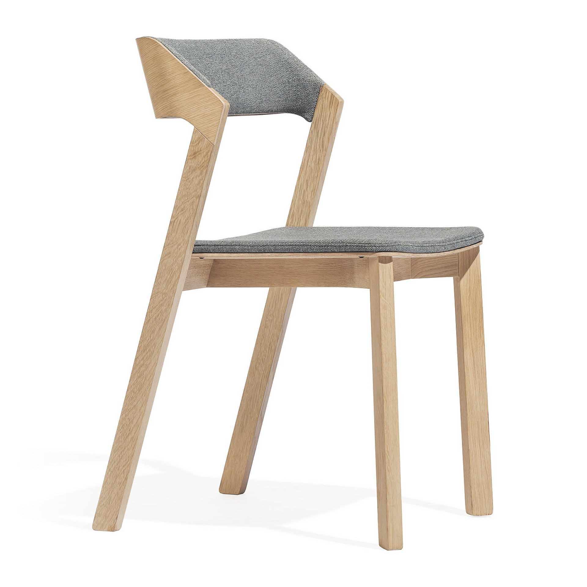 Scandinavian wooden chair with soft seat and back A-Merano UPH