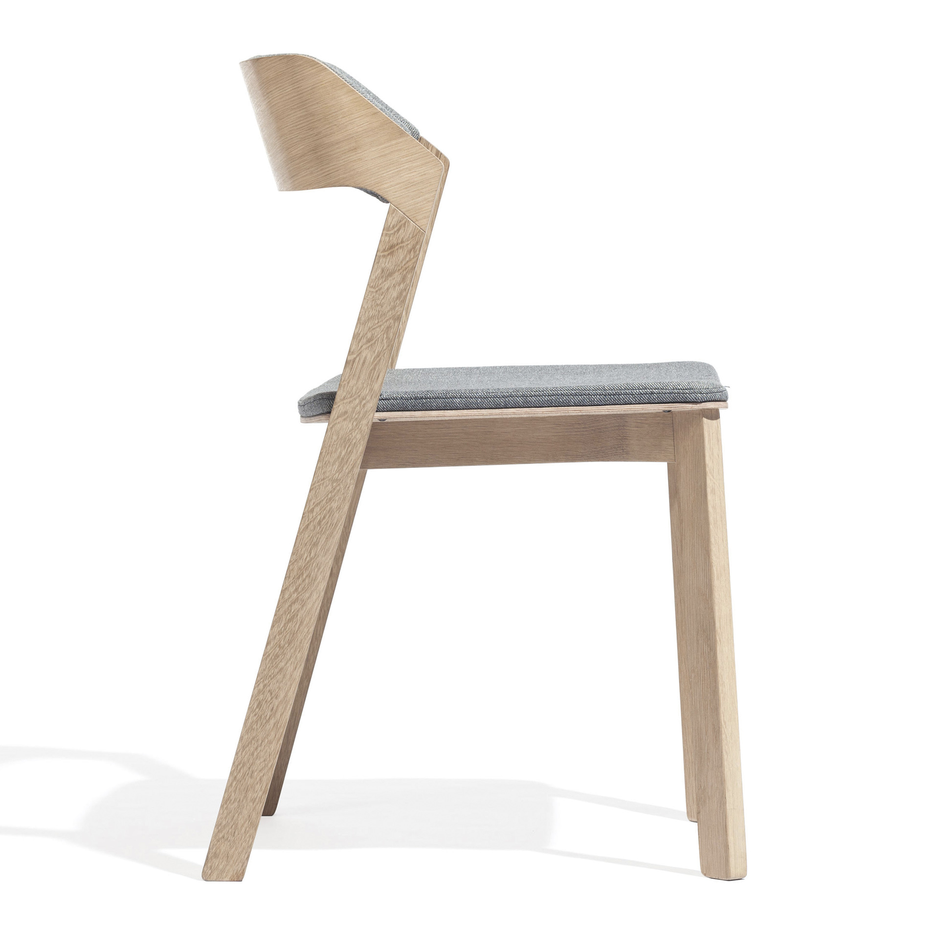 Scandinavian wooden chair with soft seat and back A-Merano UPH