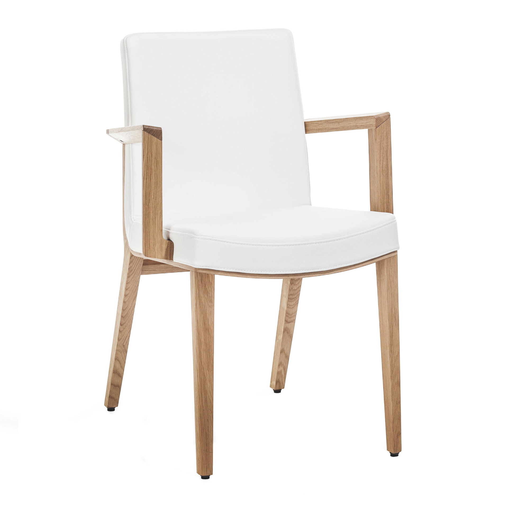 Upholstered beech wood chair