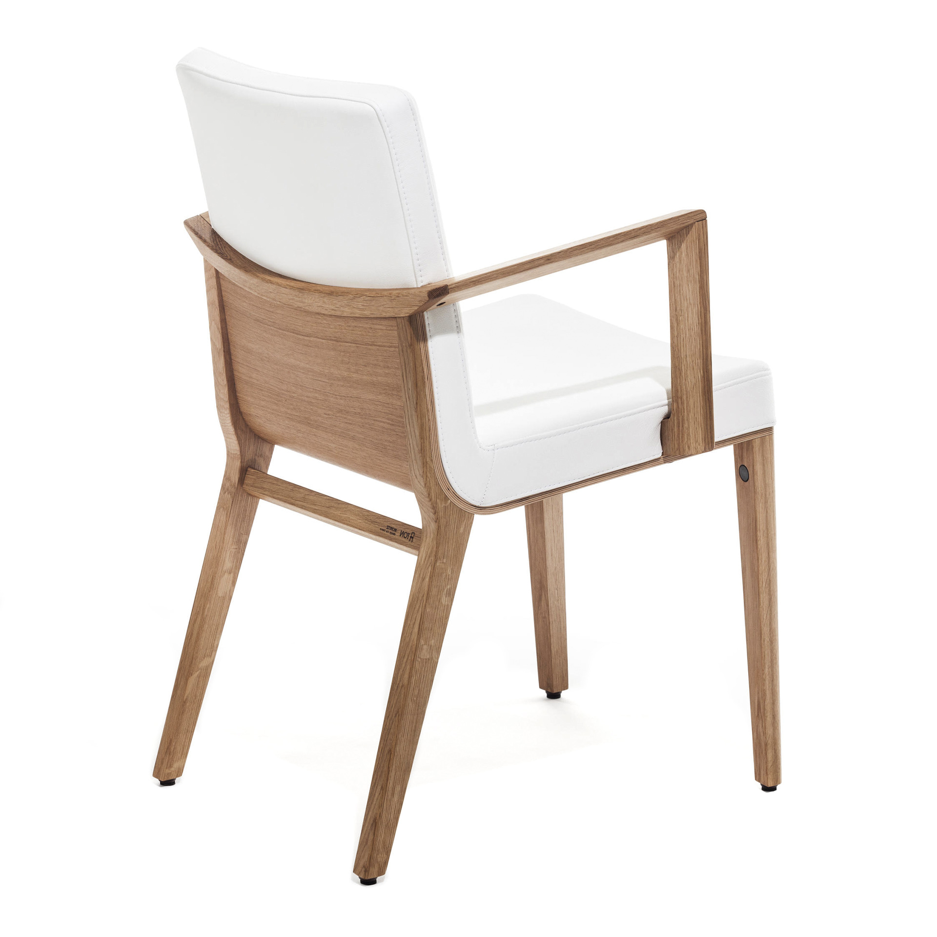 Wood chair made of beech or oak with armrests B-323 Moritz