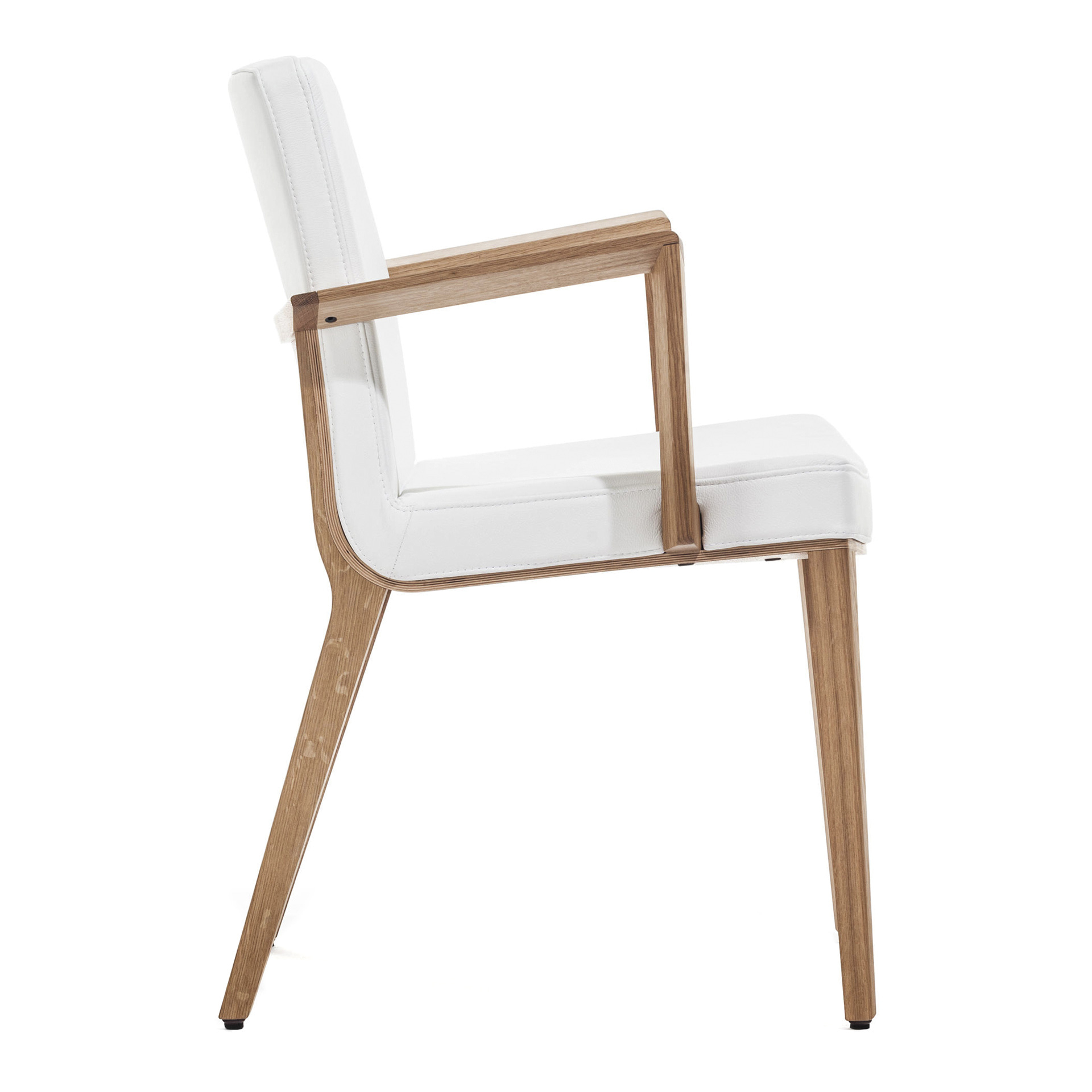 Wood chair made of beech or oak with armrests B-323 Moritz