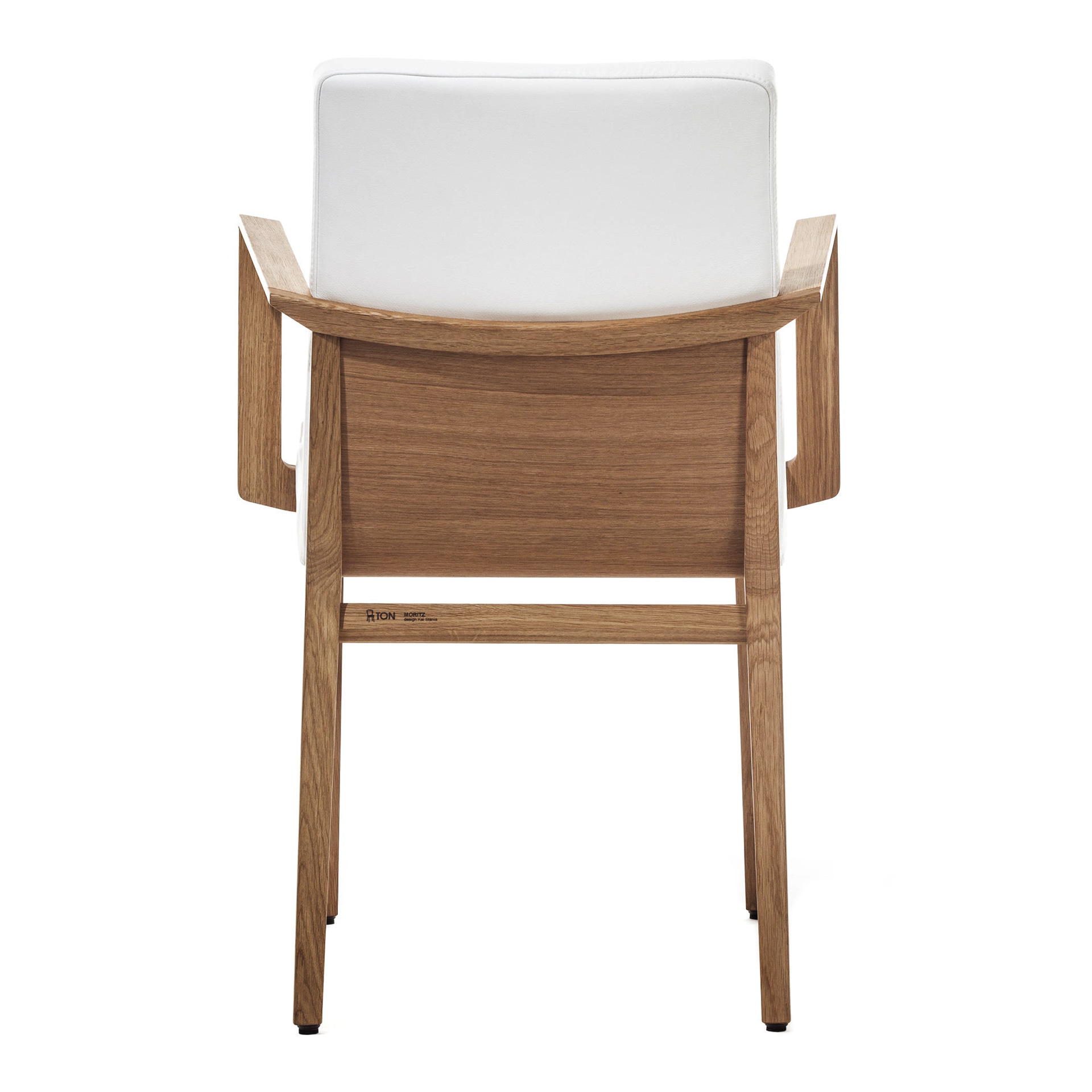 Wood chair made of beech or oak with armrests B-323 Moritz