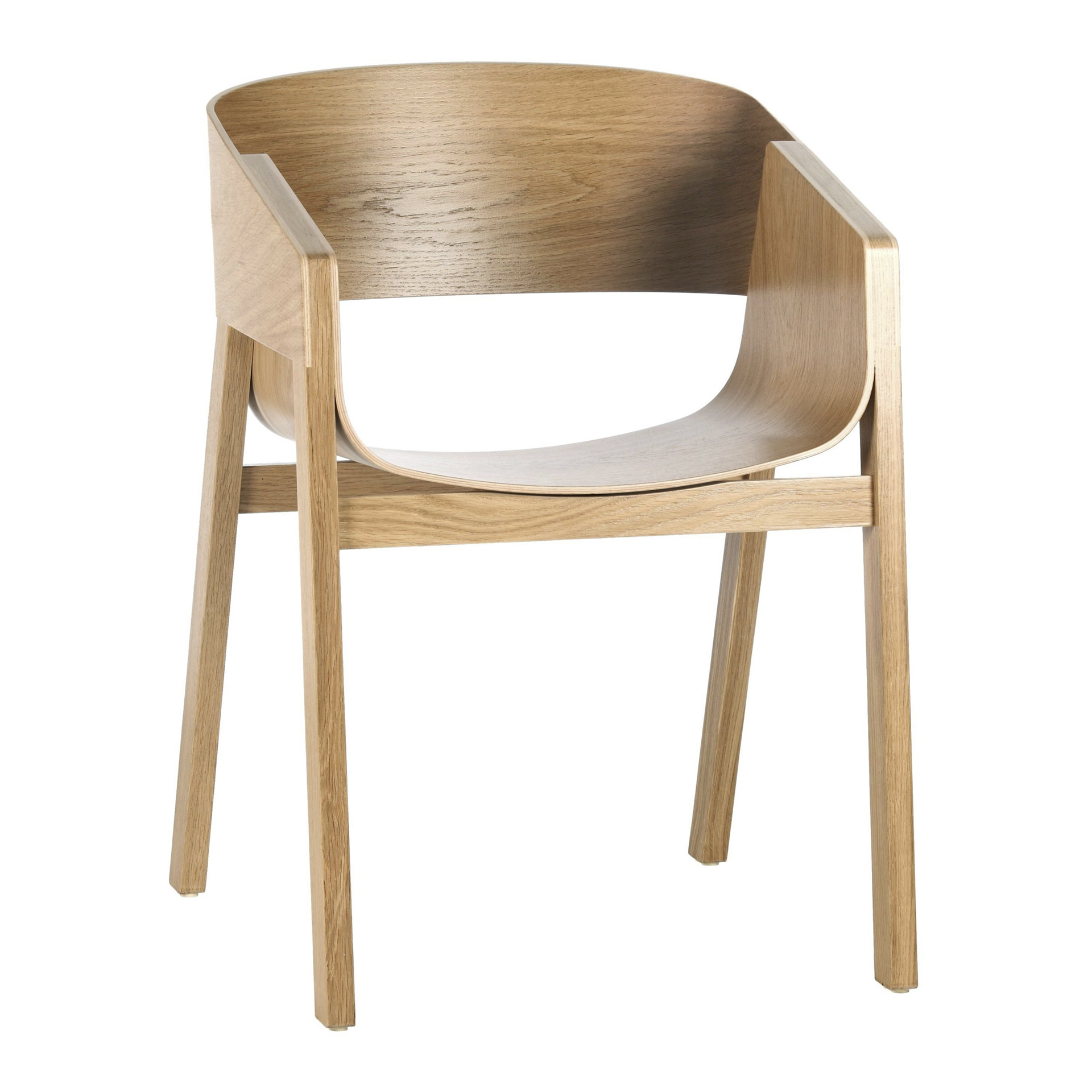 Cafe beech chair with armrests