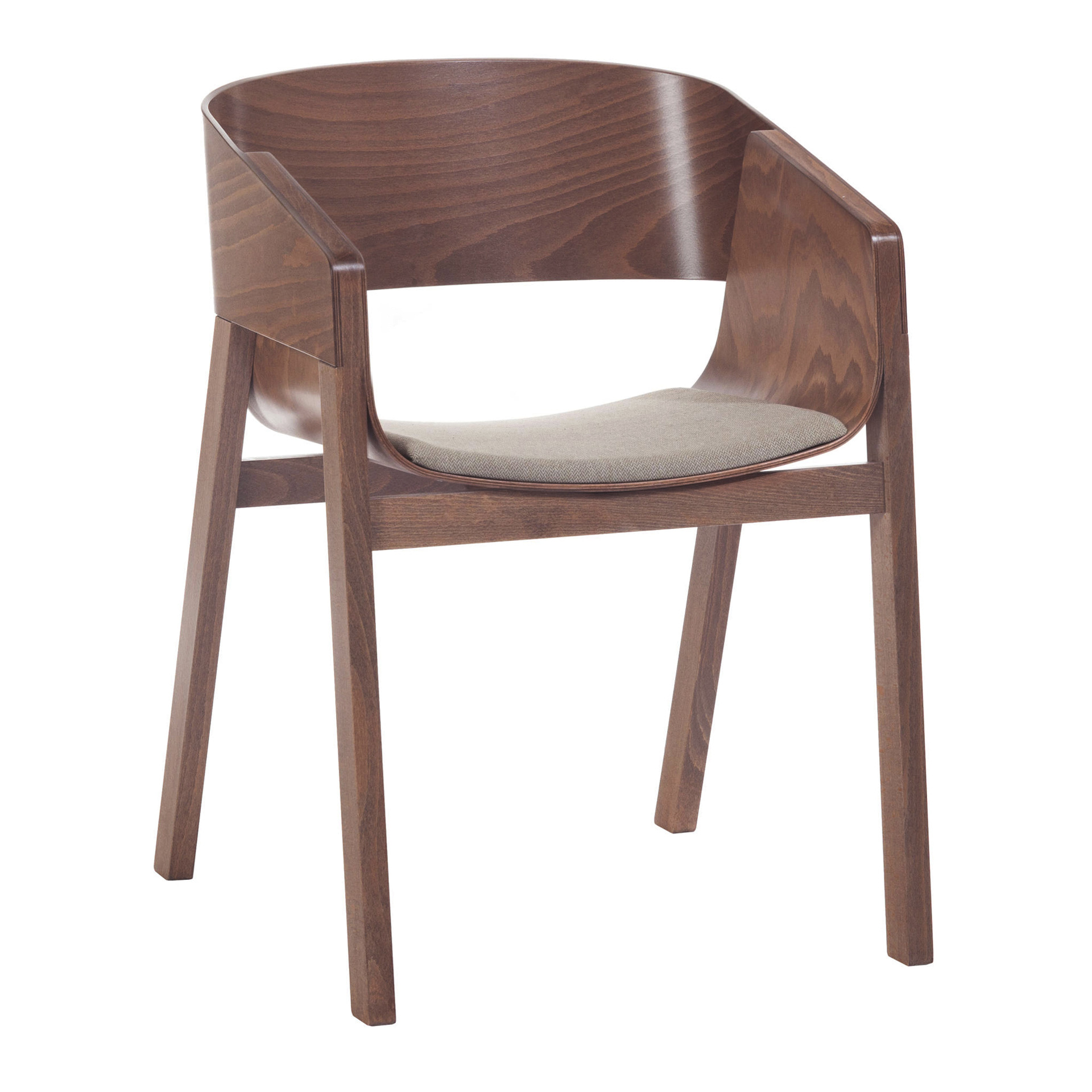 Cafe beech chair with solid or upholstered seat B-321 Merano