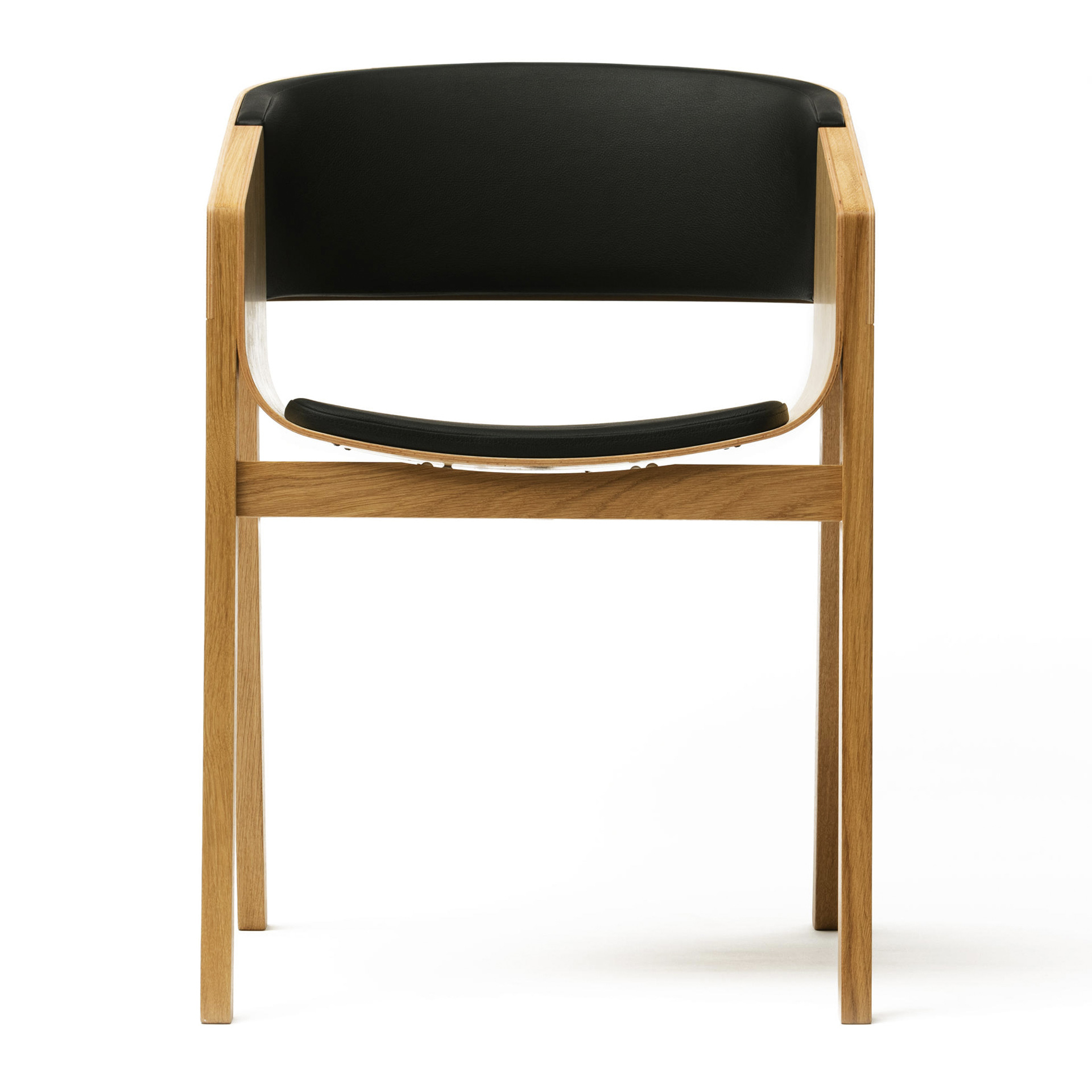Cafe beech armchair with upholstered seat and back B-324 Merano