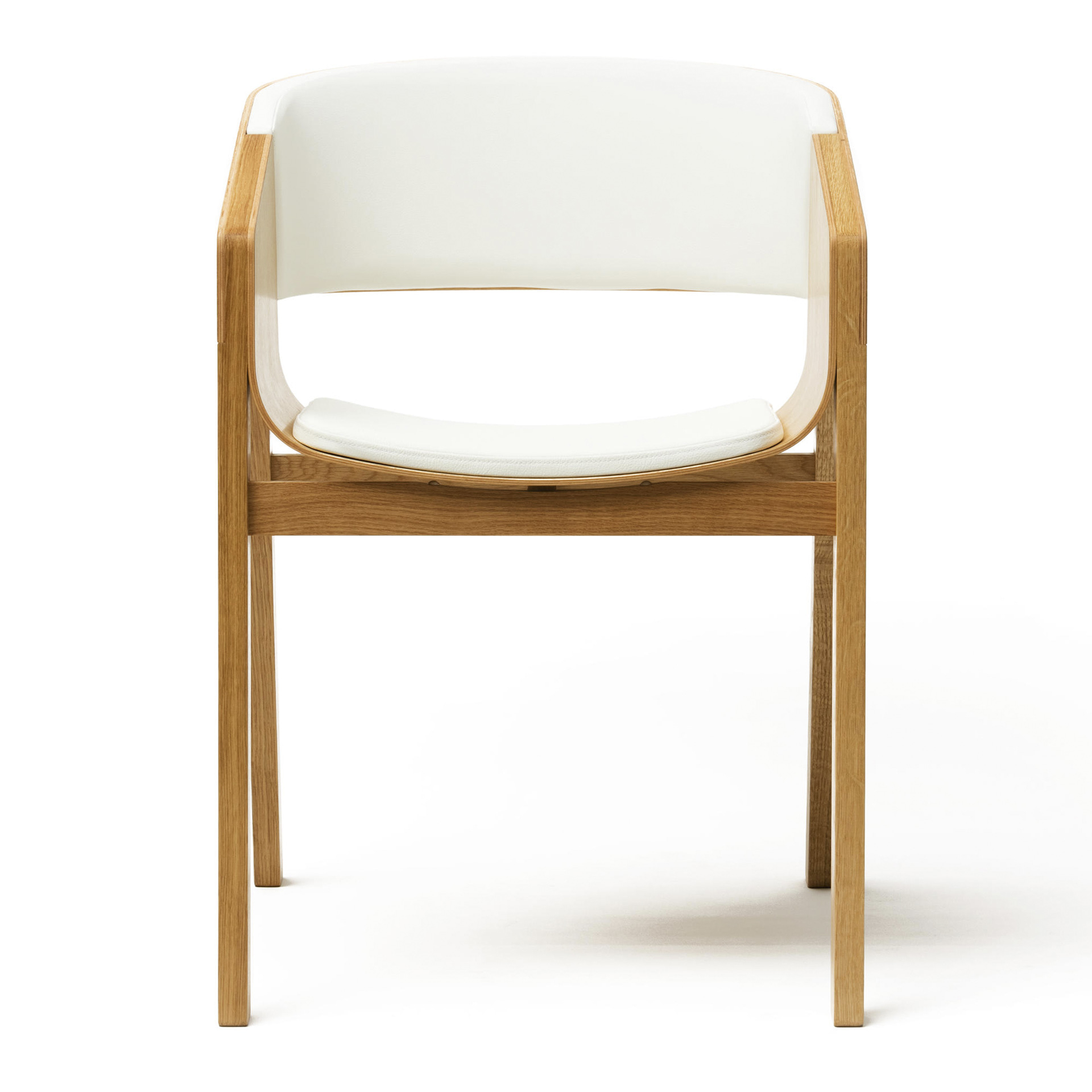 Cafe beech armchair with upholstered seat and back B-324 Merano