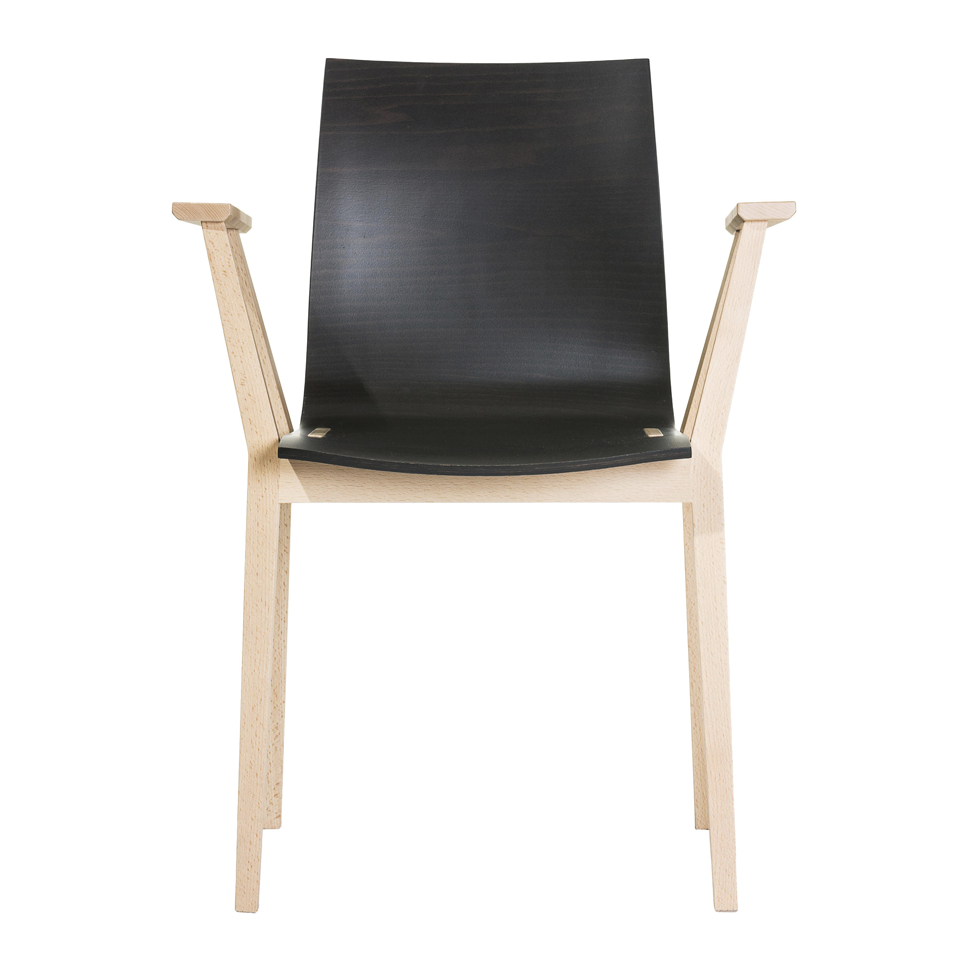 Cafe solid beech chair with armrests B-Stockholm VS