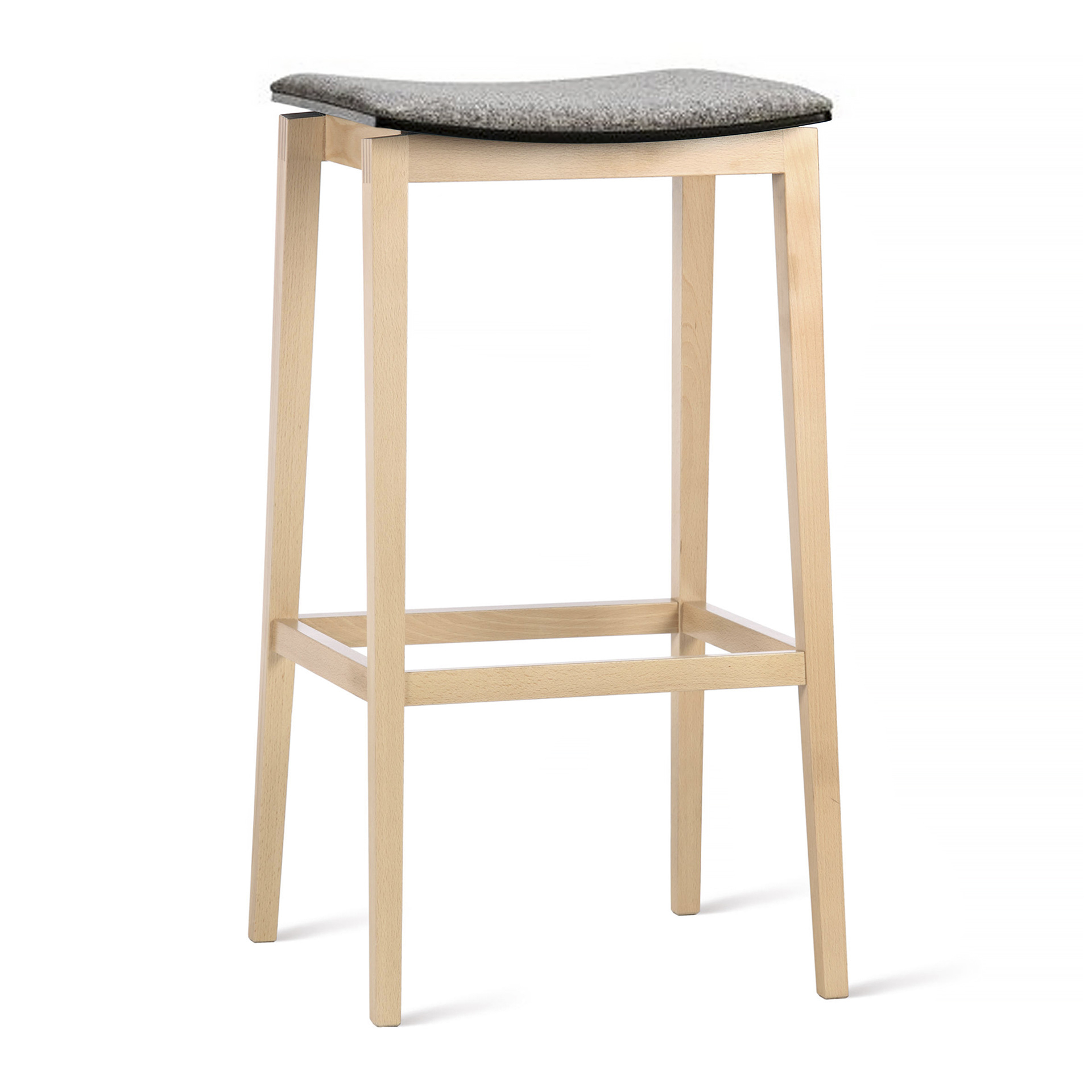 Counter stool in wood made of beech or oak C-Stockholm