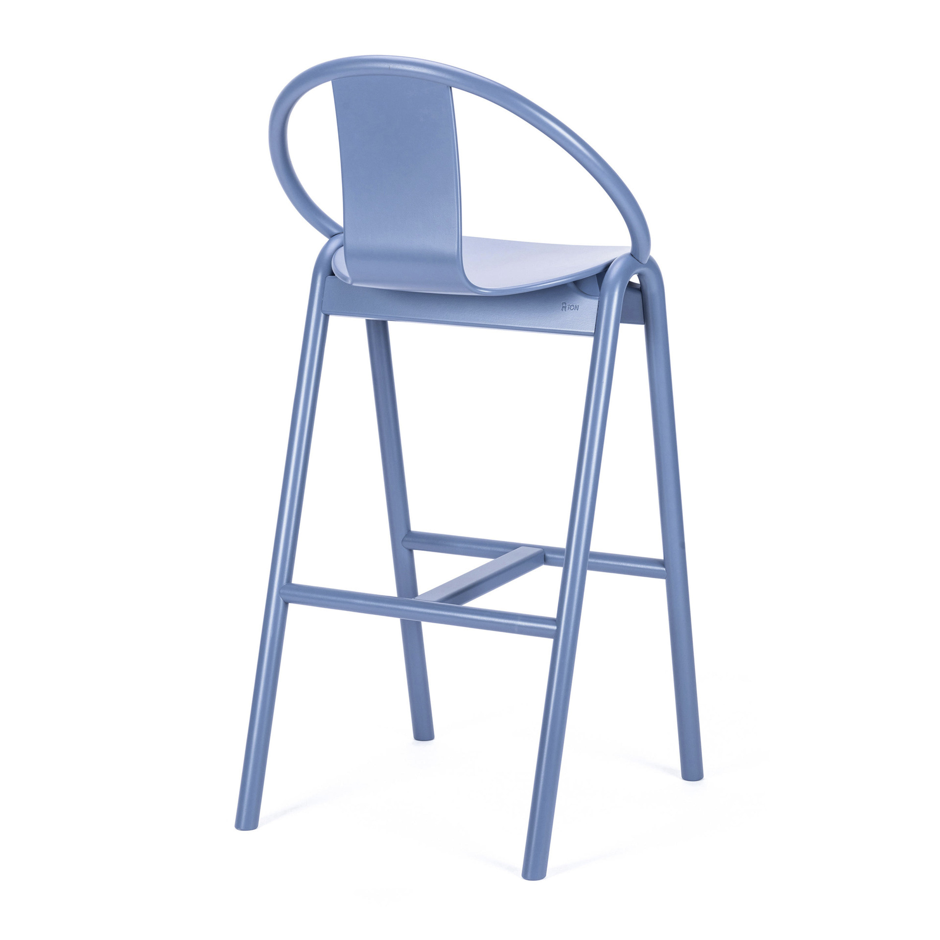 Scandinavian solid beech high stool H-311 Again