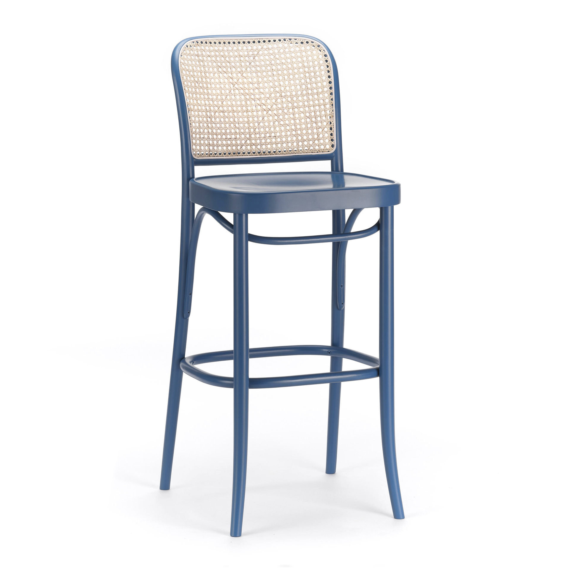Cane back bar stool with solid, upholstered or caned seat H-811 Ton