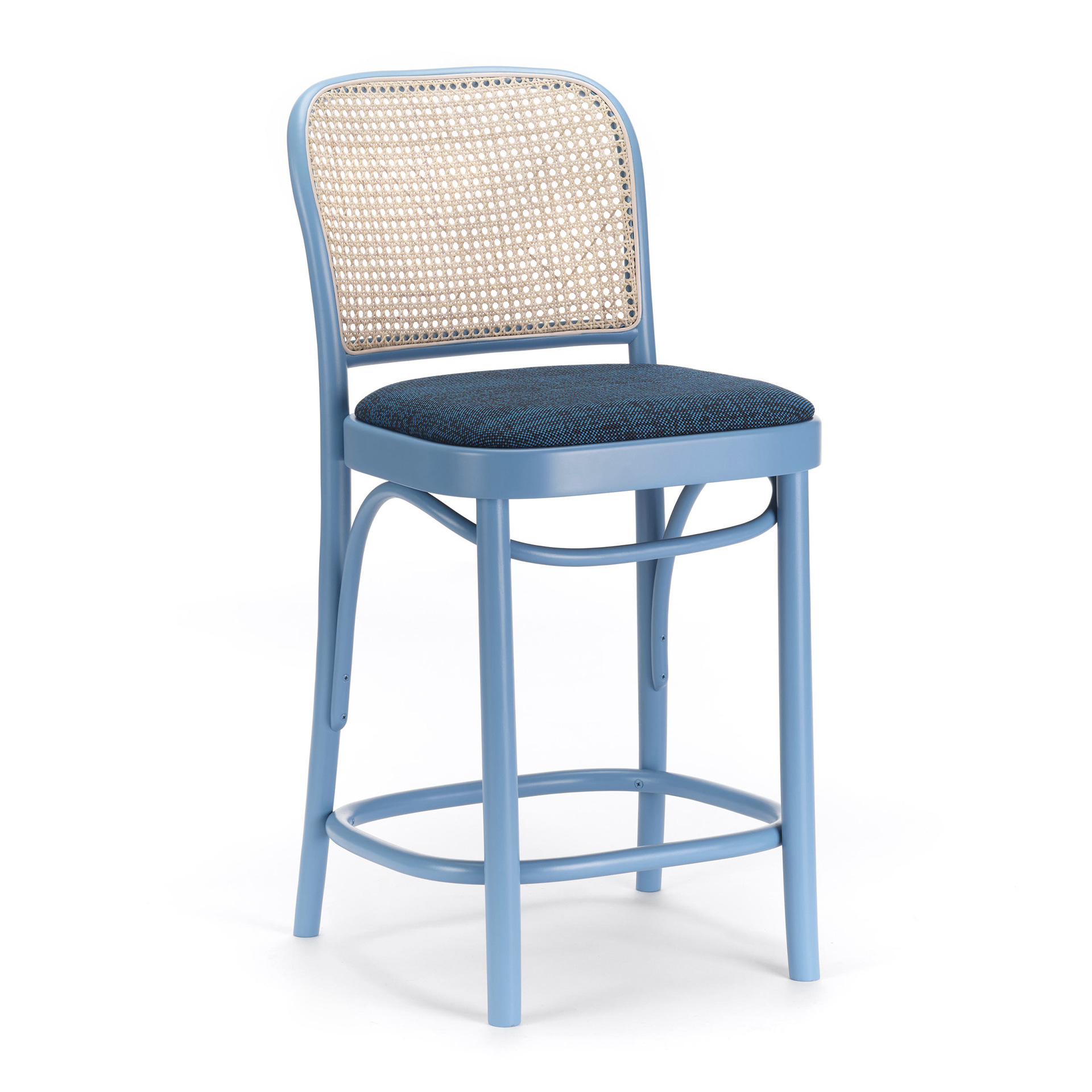 Cane back bar stool with solid, upholstered or caned seat H-811 Ton
