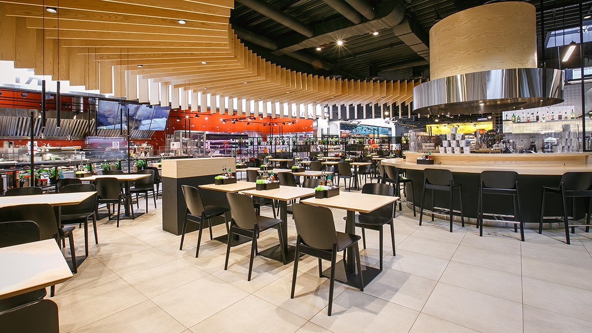 Food court in the mall Class